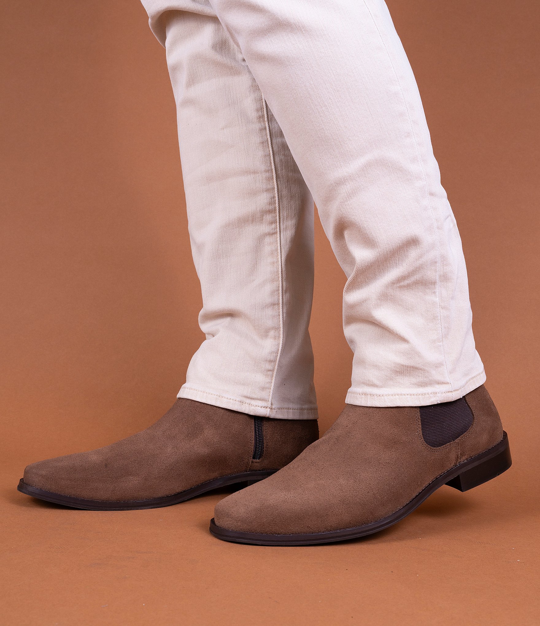 Section X Men's Steven Zip Suede Chelsea Boots