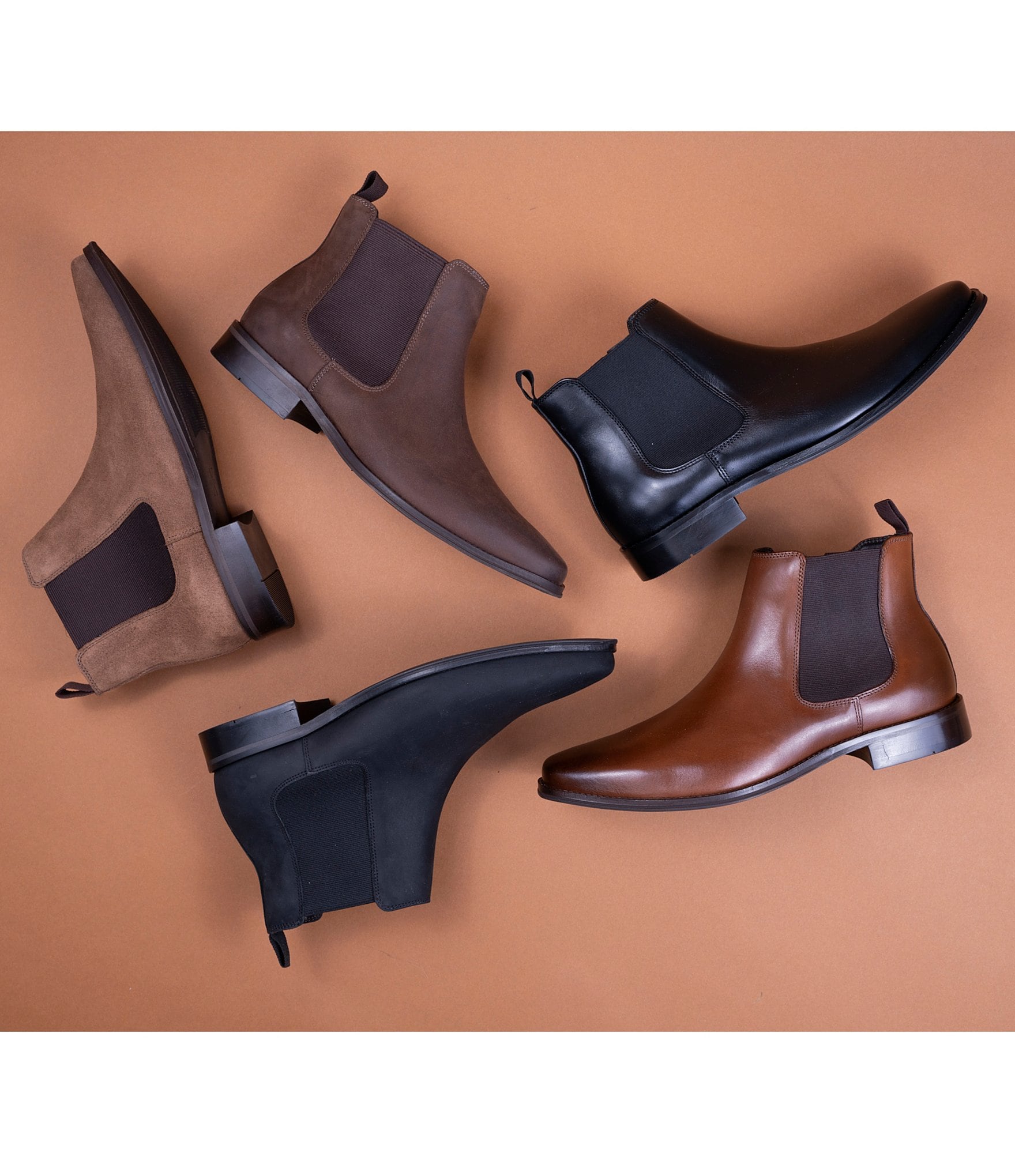Section X Men's Steven Zip Suede Chelsea Boots