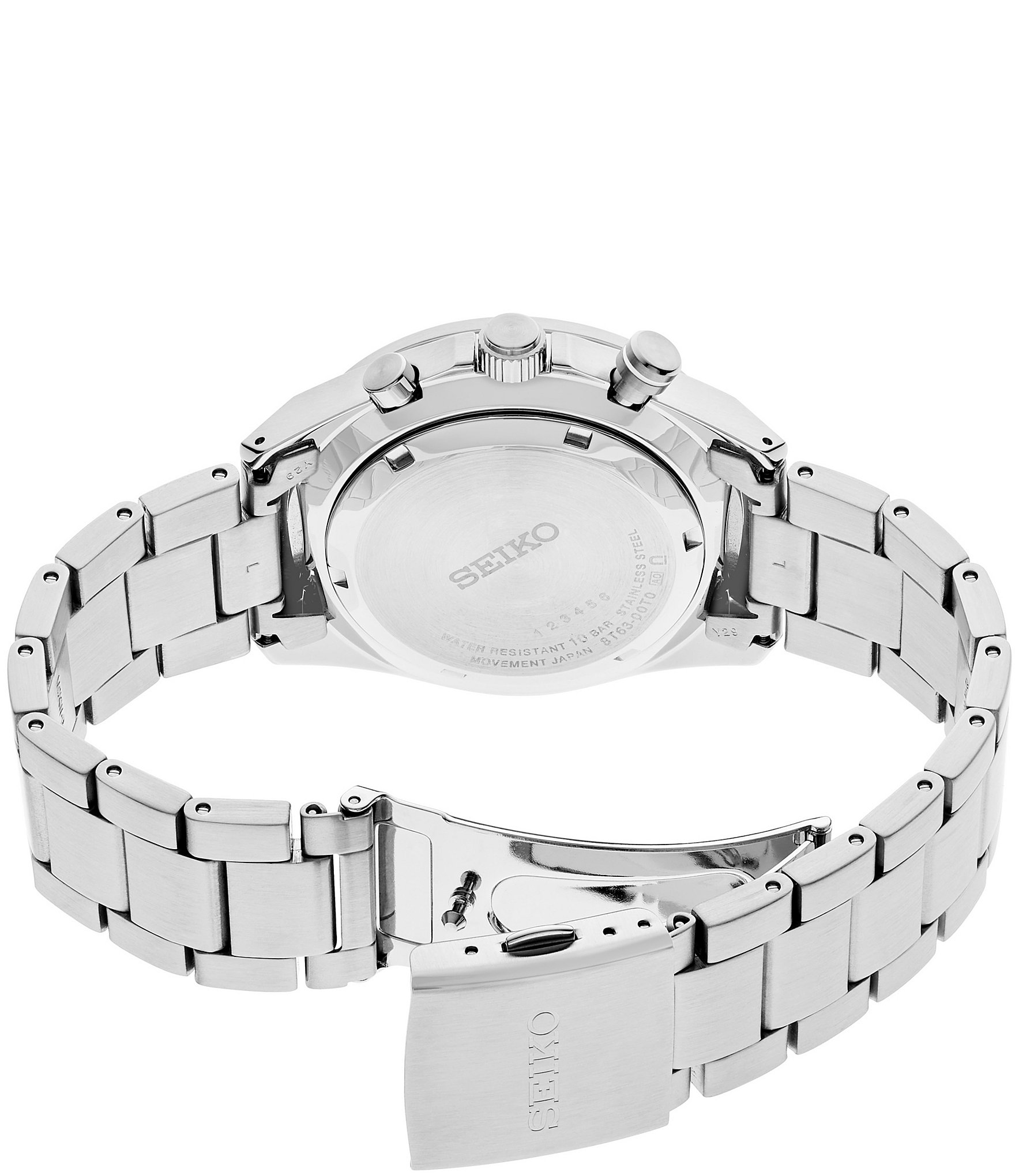 Seiko Men's Essentials Quartz Chronograph Stainless Steel Bracelet Watch