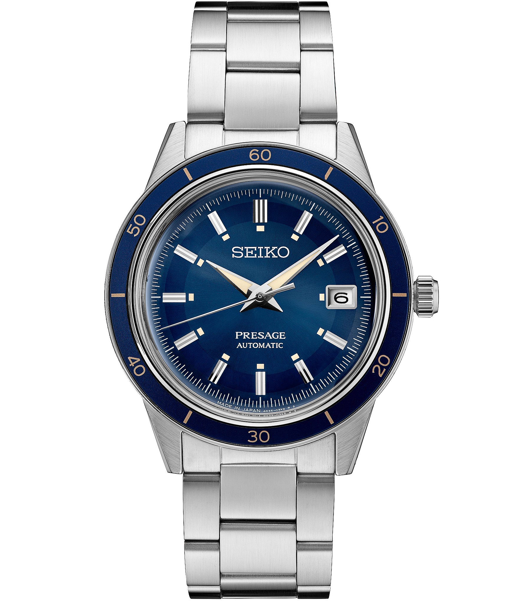 Antagelse Gå til kredsløbet pensionist Seiko Men's Presage Cocktail Time Crown Chronograph Stainless Steel  Bracelet Blue Dial Watch | Dillard's