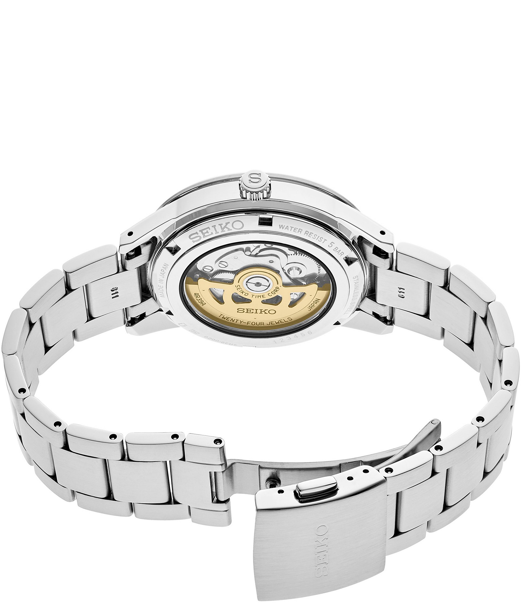 Seiko Men's Presage Cocktail Time Crown Chronograph Stainless Steel Bracelet Watch