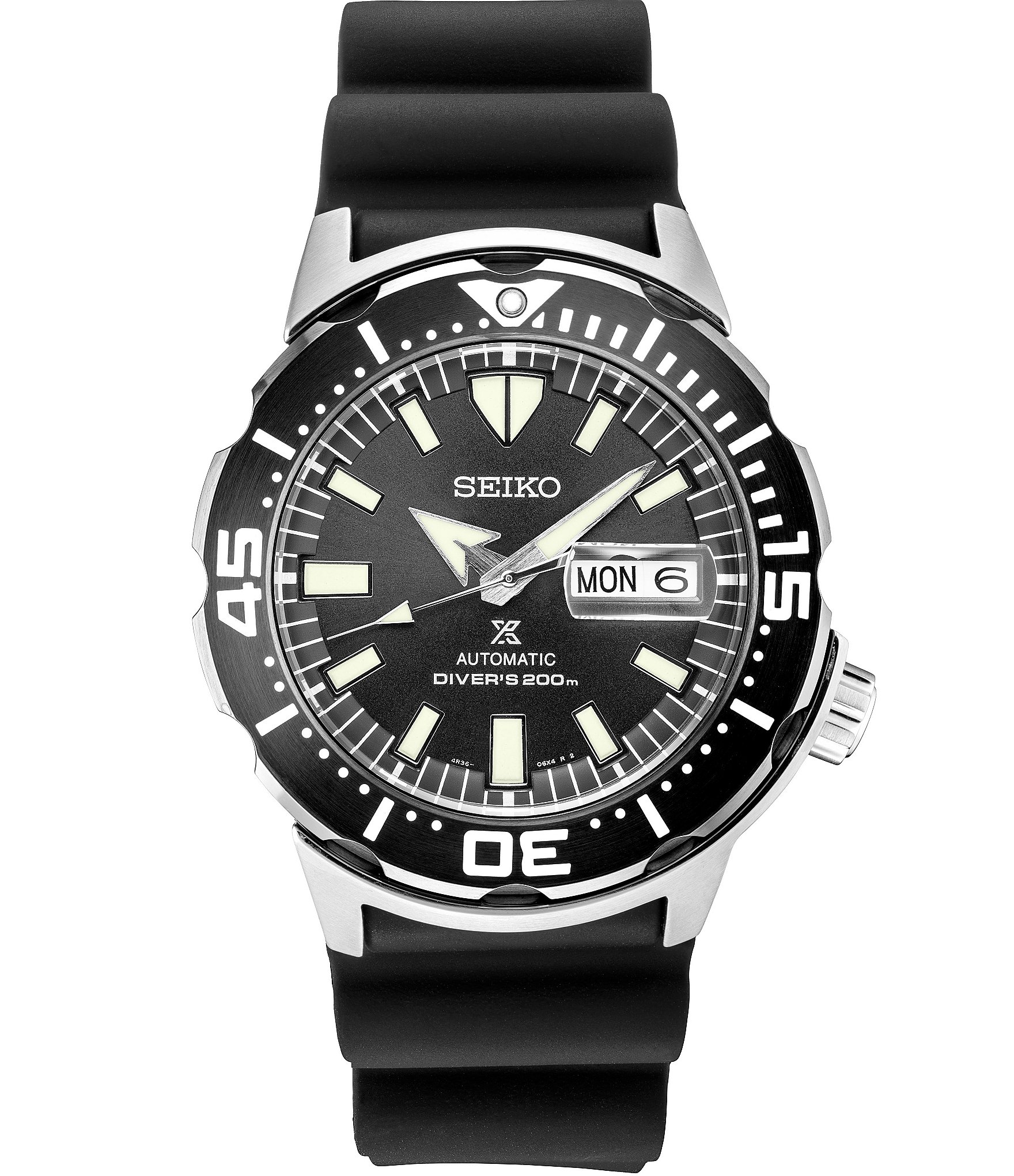 Seiko Men's Prospex Automatic Diver Black Silicone Case Watch | Dillard's