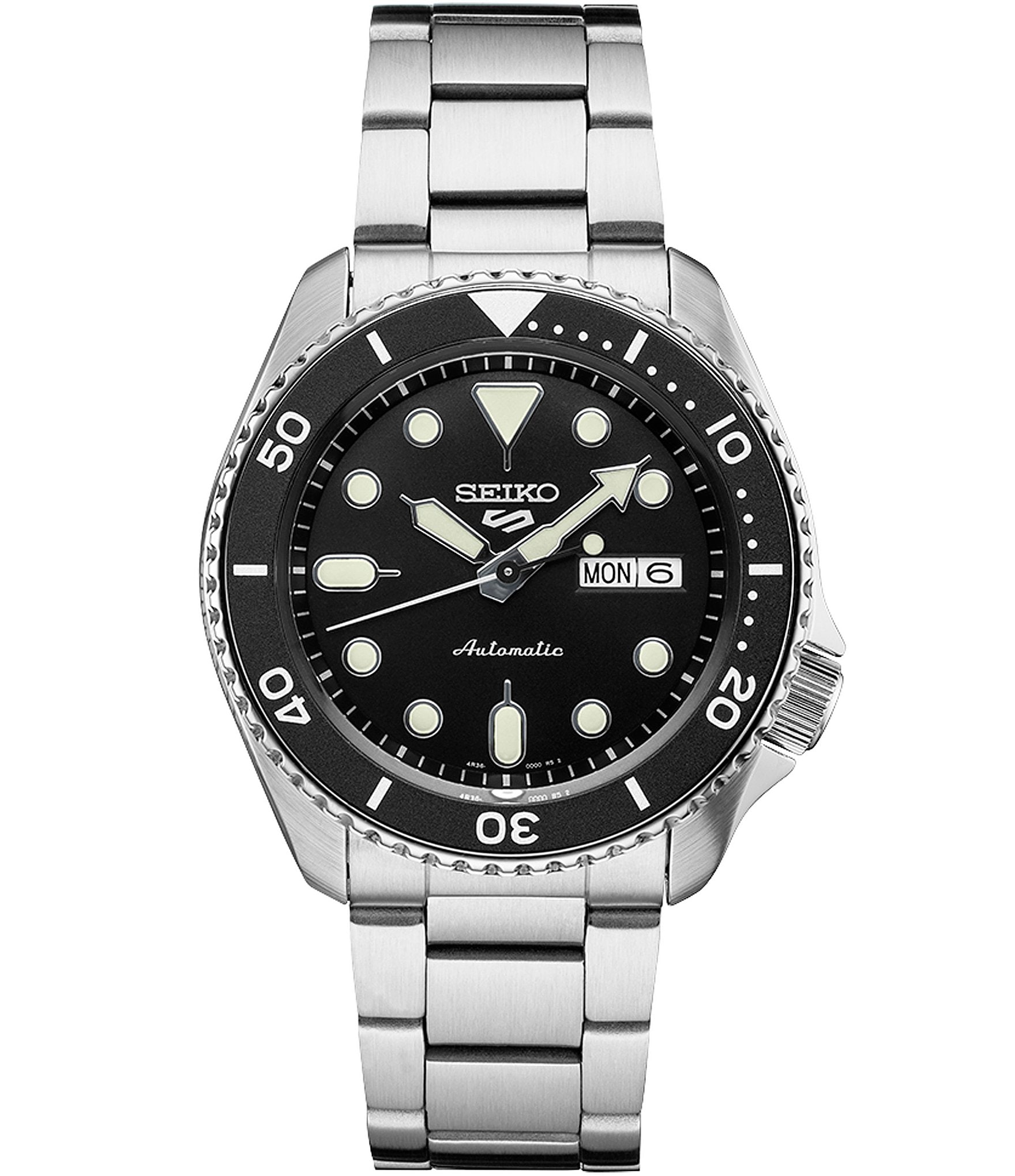Seiko Men's Seiko 5 Sports Automatic Stainless Steel Bracelet Black Dial  Watch | Dillard's