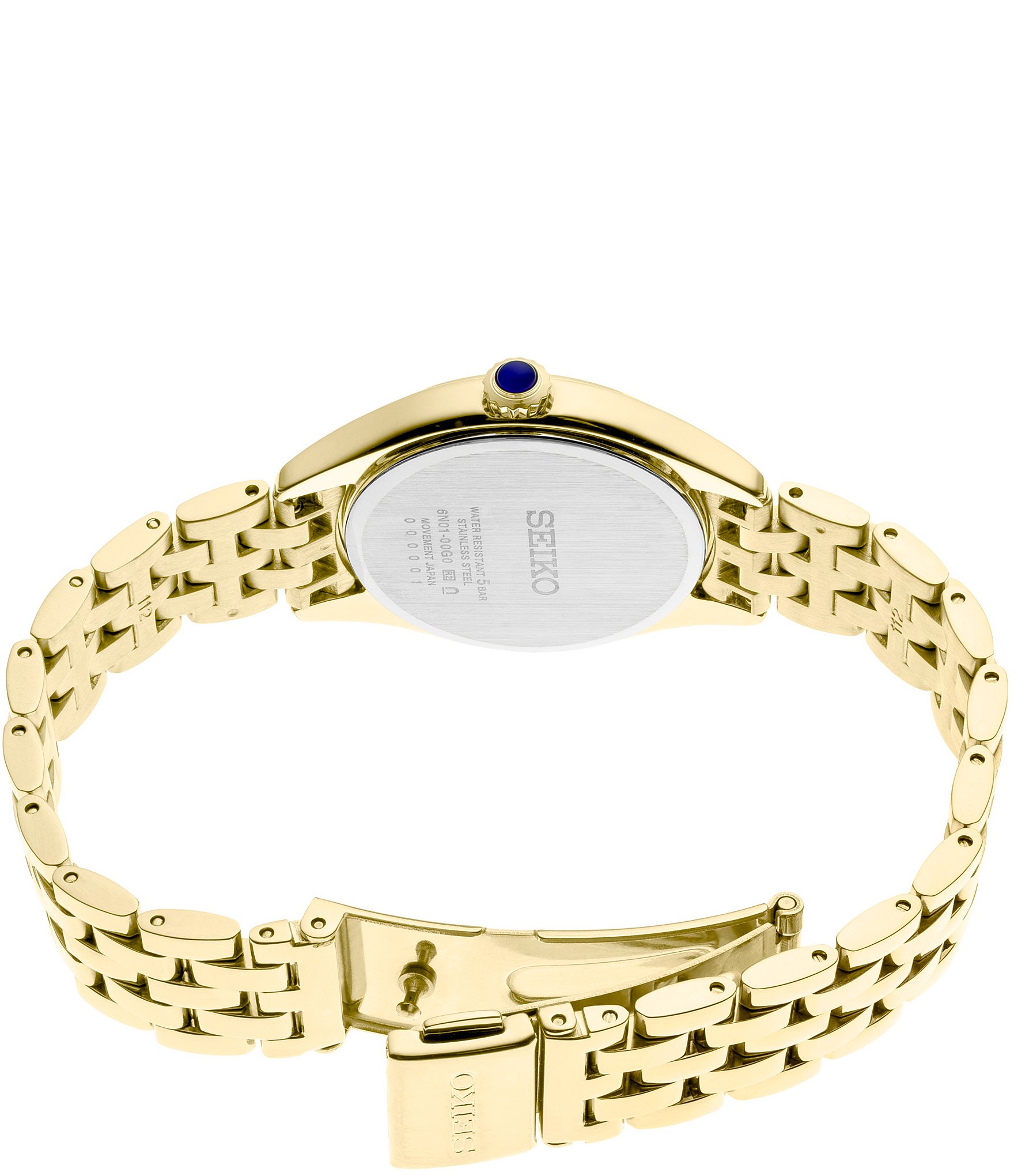 Seiko Women's Crystal Collection Quartz Analog Gold Bracelet Watch