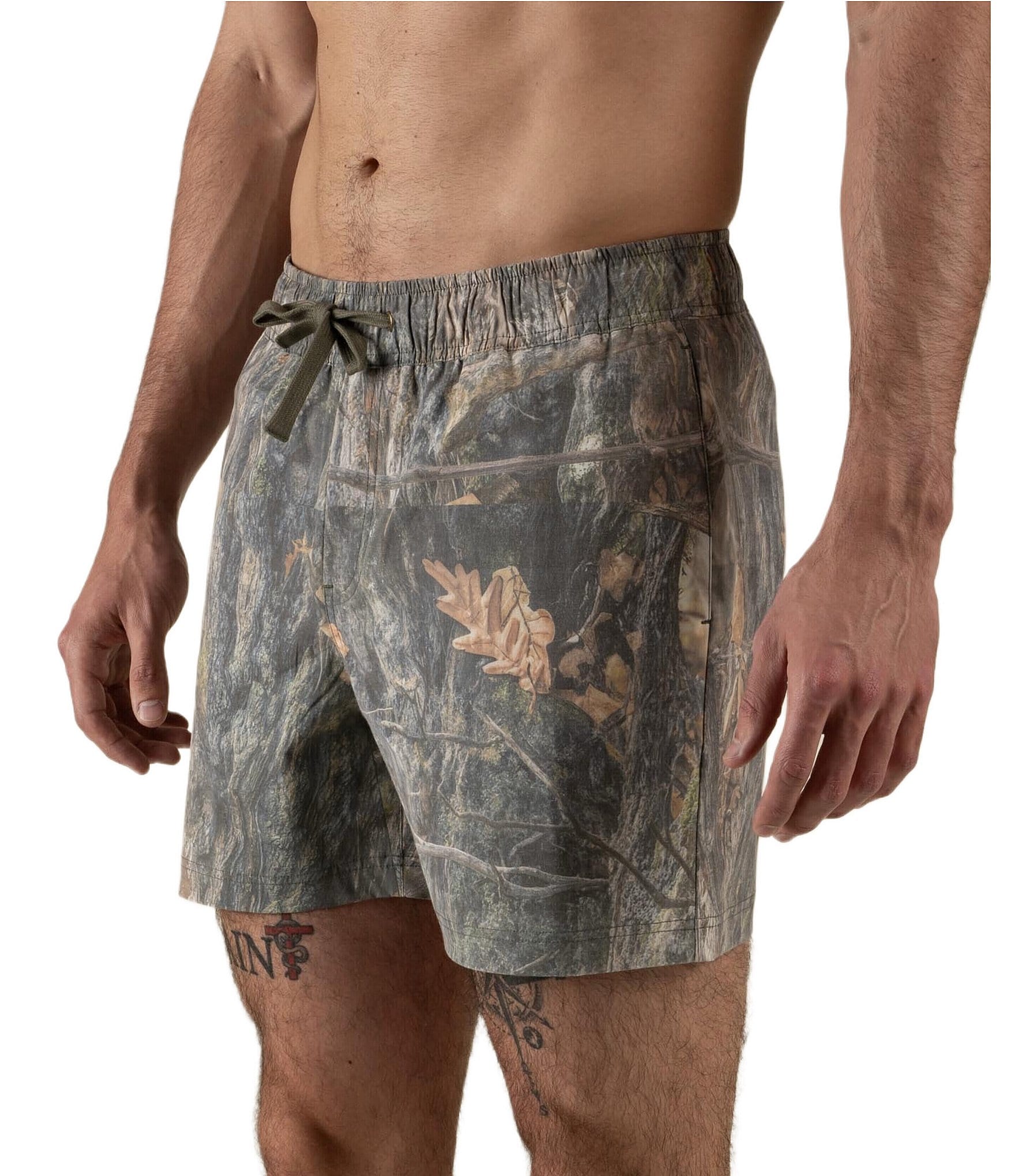 Sendero Provisions Co. Barton Camo 5#double; Inseam Board Shorts