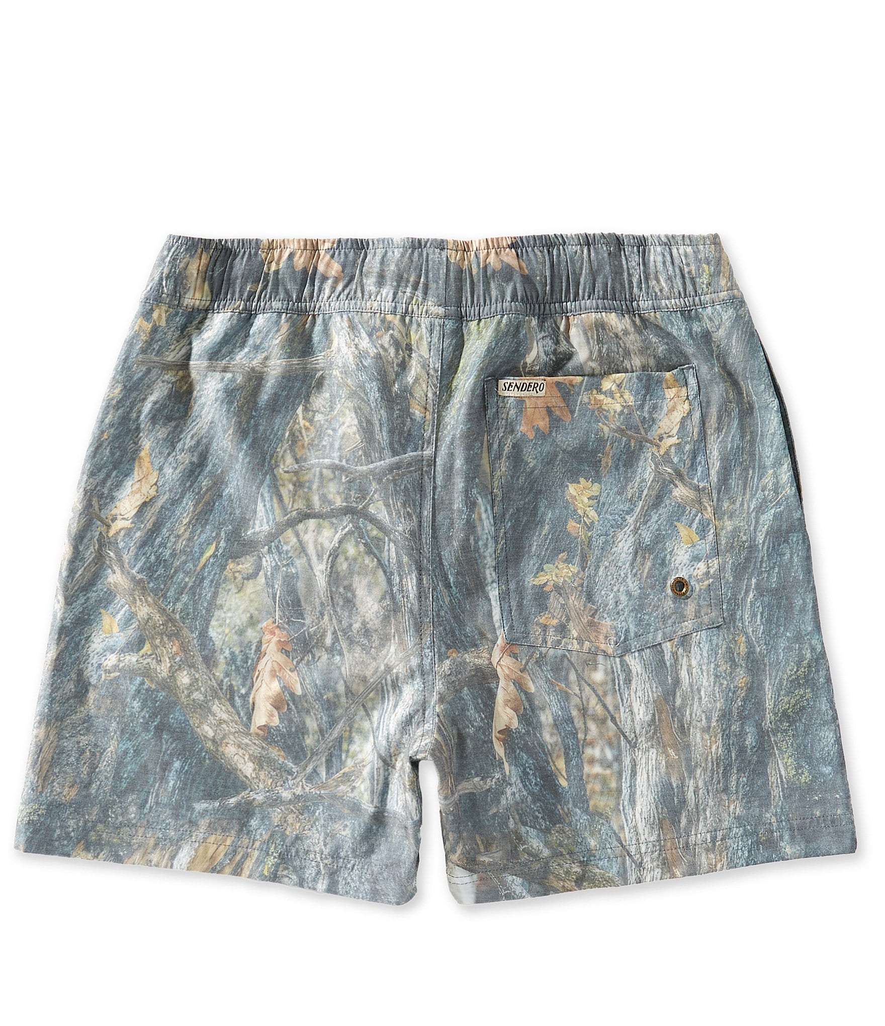 Sendero Provisions Co. Barton Camo 5#double; Inseam Board Shorts