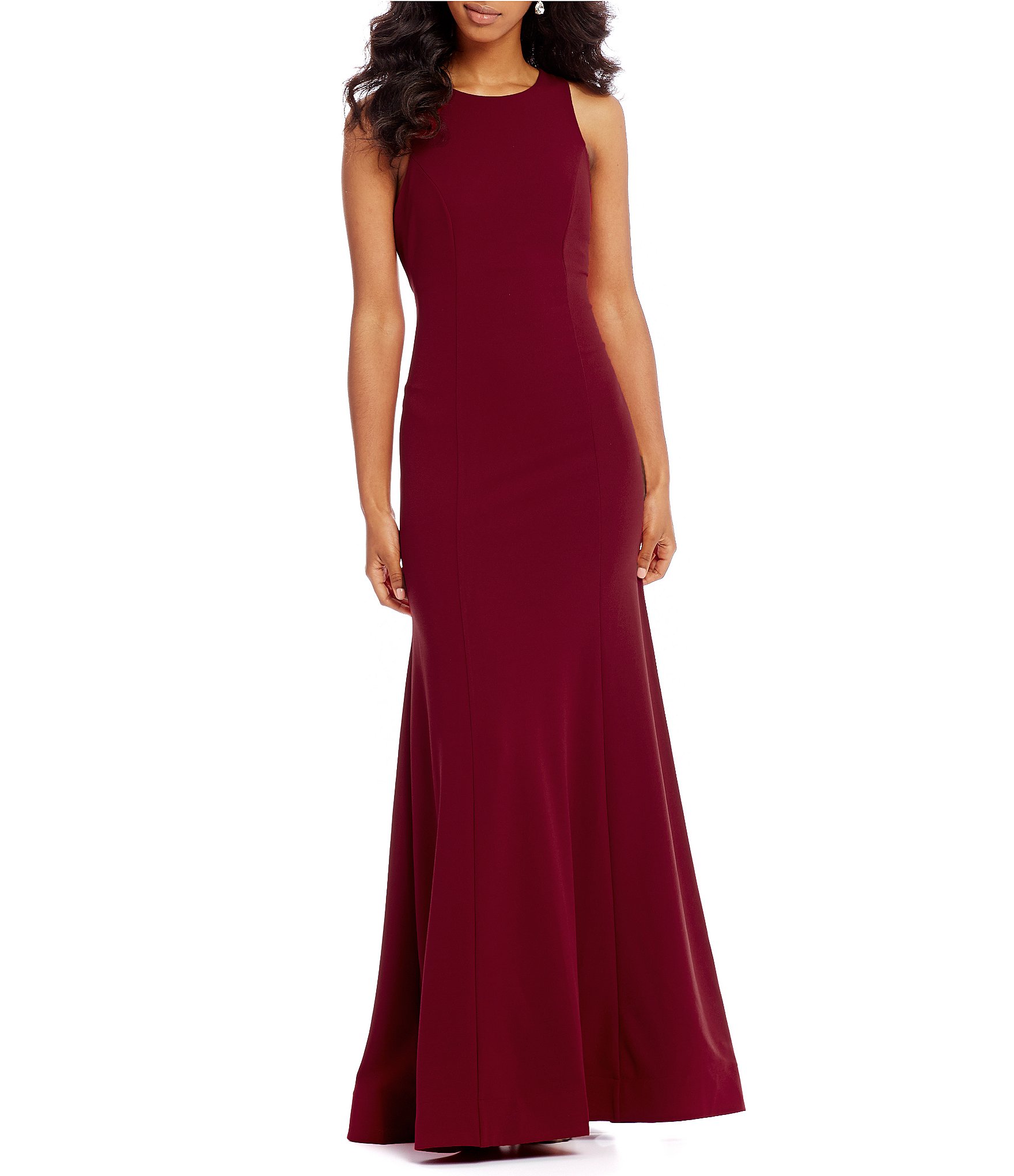 Sequin Hearts Low Back Ruffle Detail Long Dress | Dillards