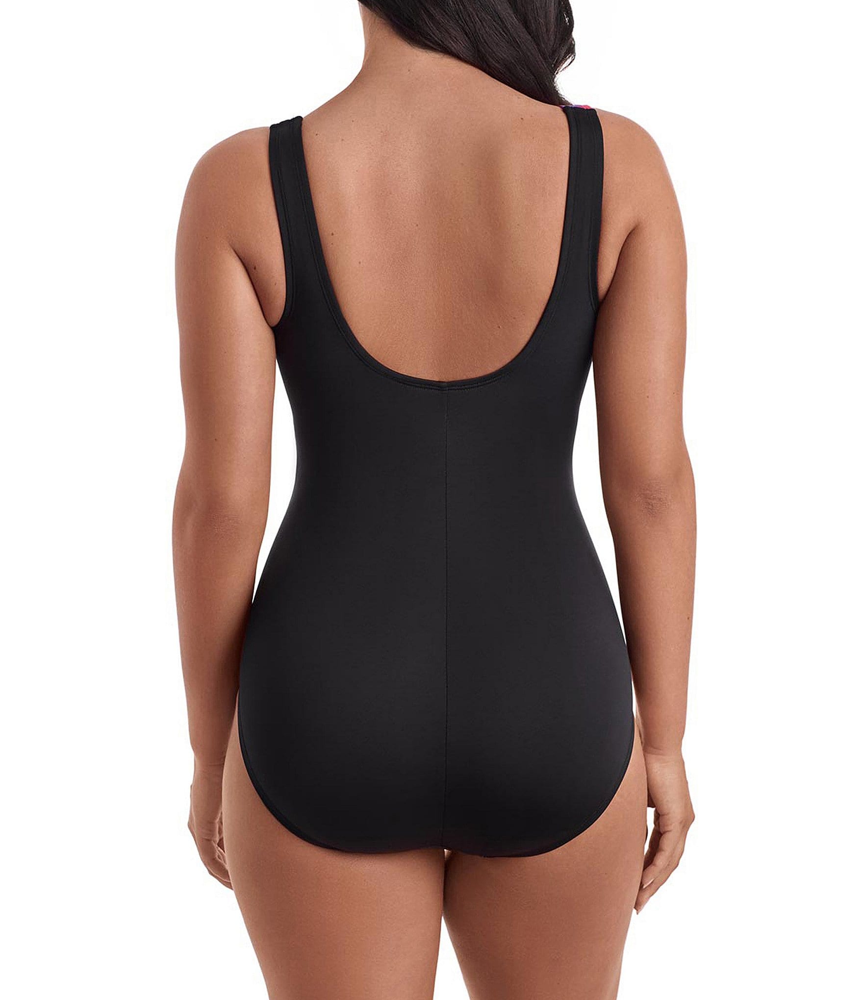 Shape Solver Sport Phantasm Square Neck Tank One Piece Swimsuit