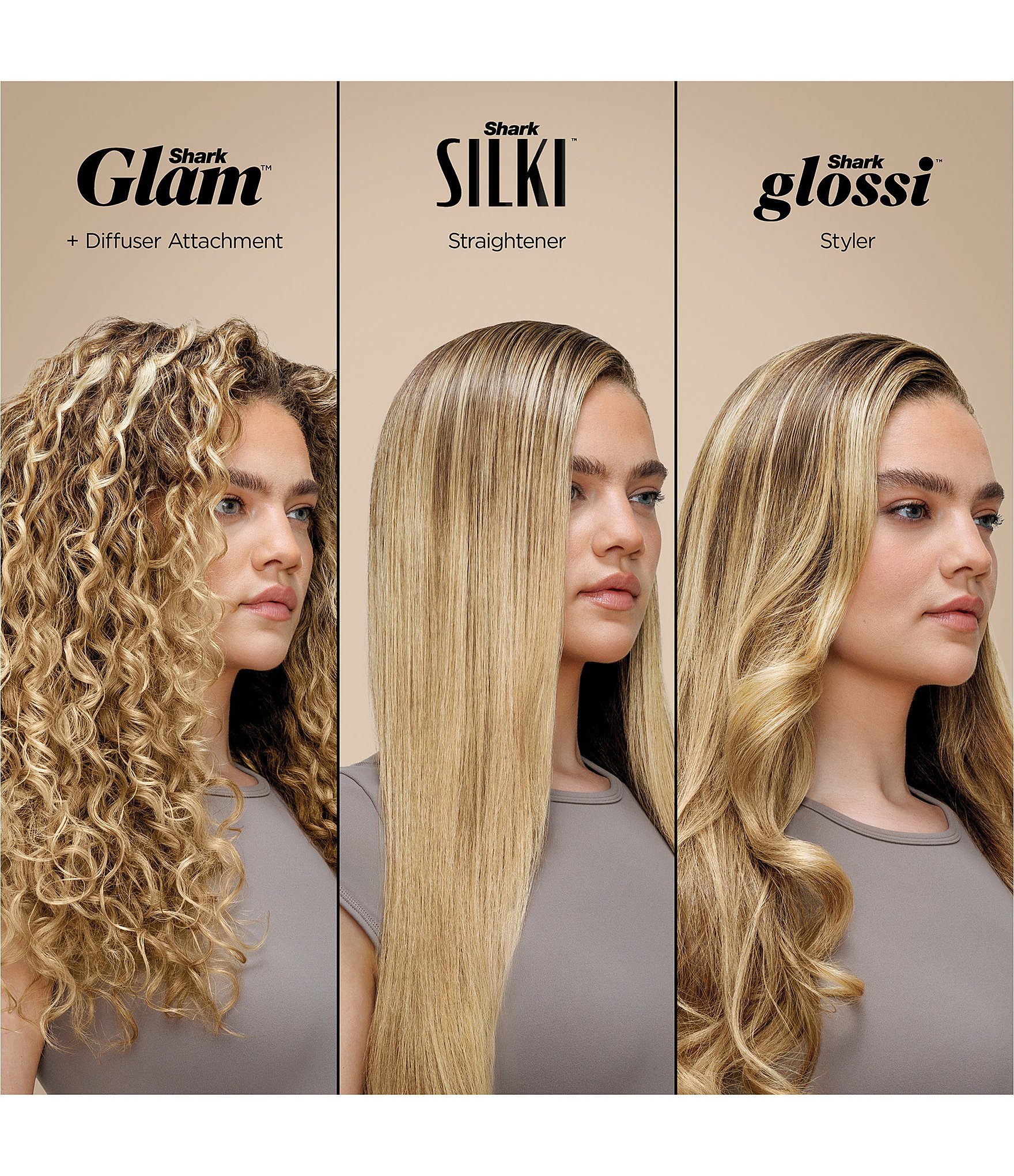 Shark Glam™ 5-In-1 Air Styler & Straightener With Diffuser Ceramic & Powerful Air Styling & Drying System
