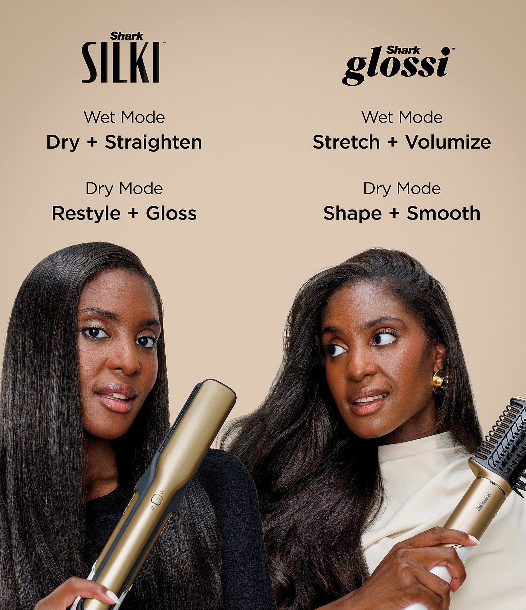 Shark Glam™ 5-In-1 Air Styler & Straightener With Diffuser Ceramic & Powerful Air Styling & Drying System