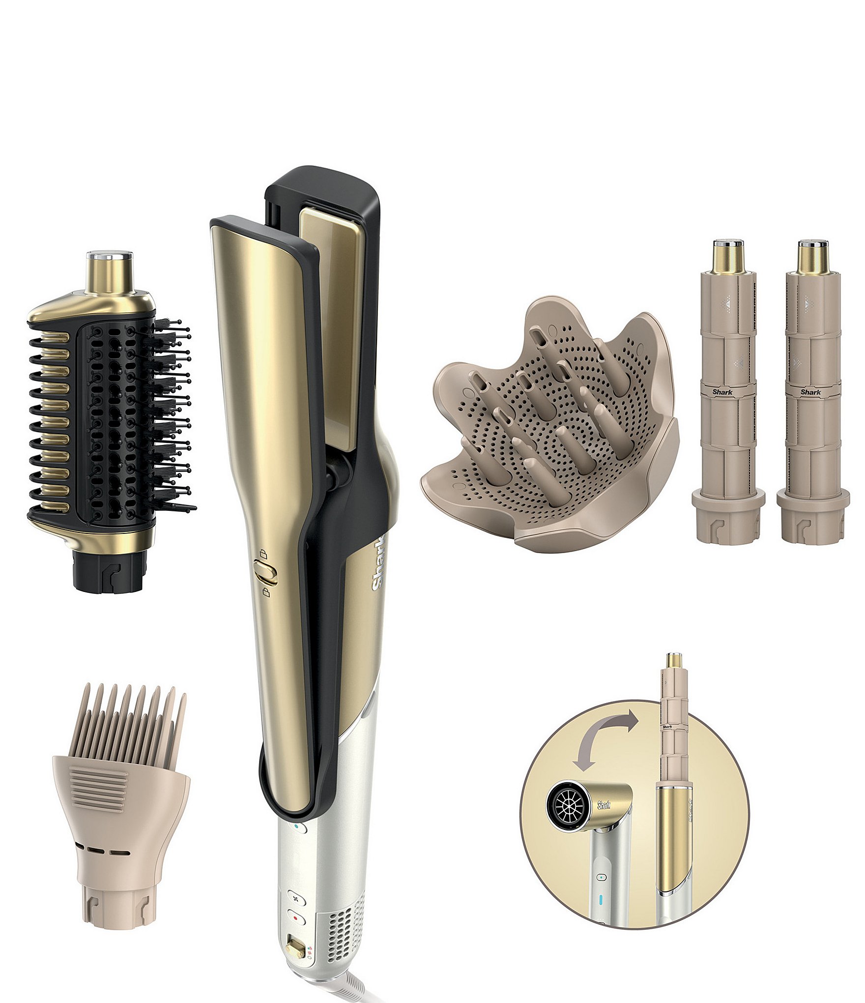 Shark Glam™ 5-In-1 Air Styler & Straightener With Diffuser Ceramic & Powerful Air Styling & Drying System