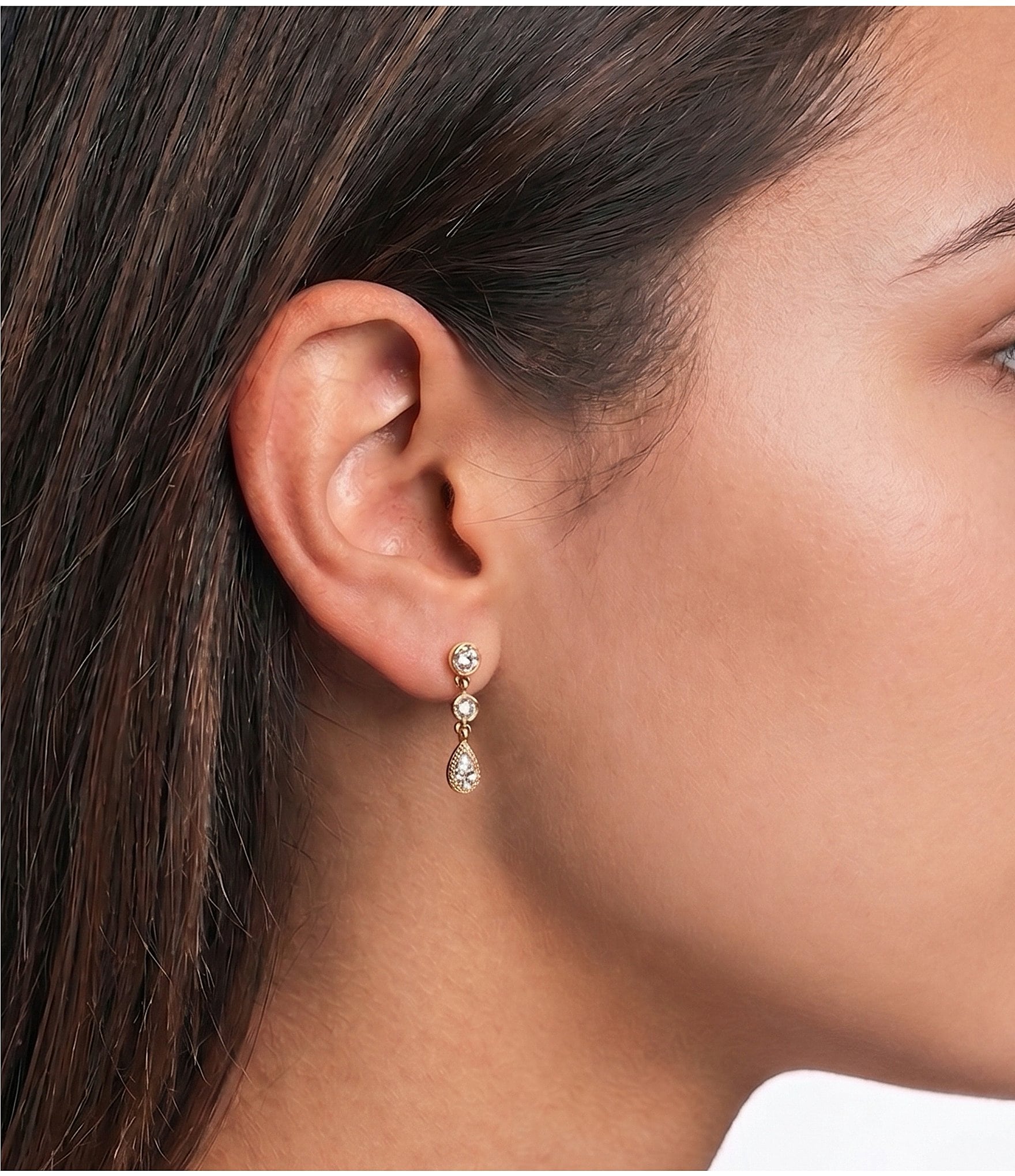 SHASHI Jenny Multi Stone Linear Earrings