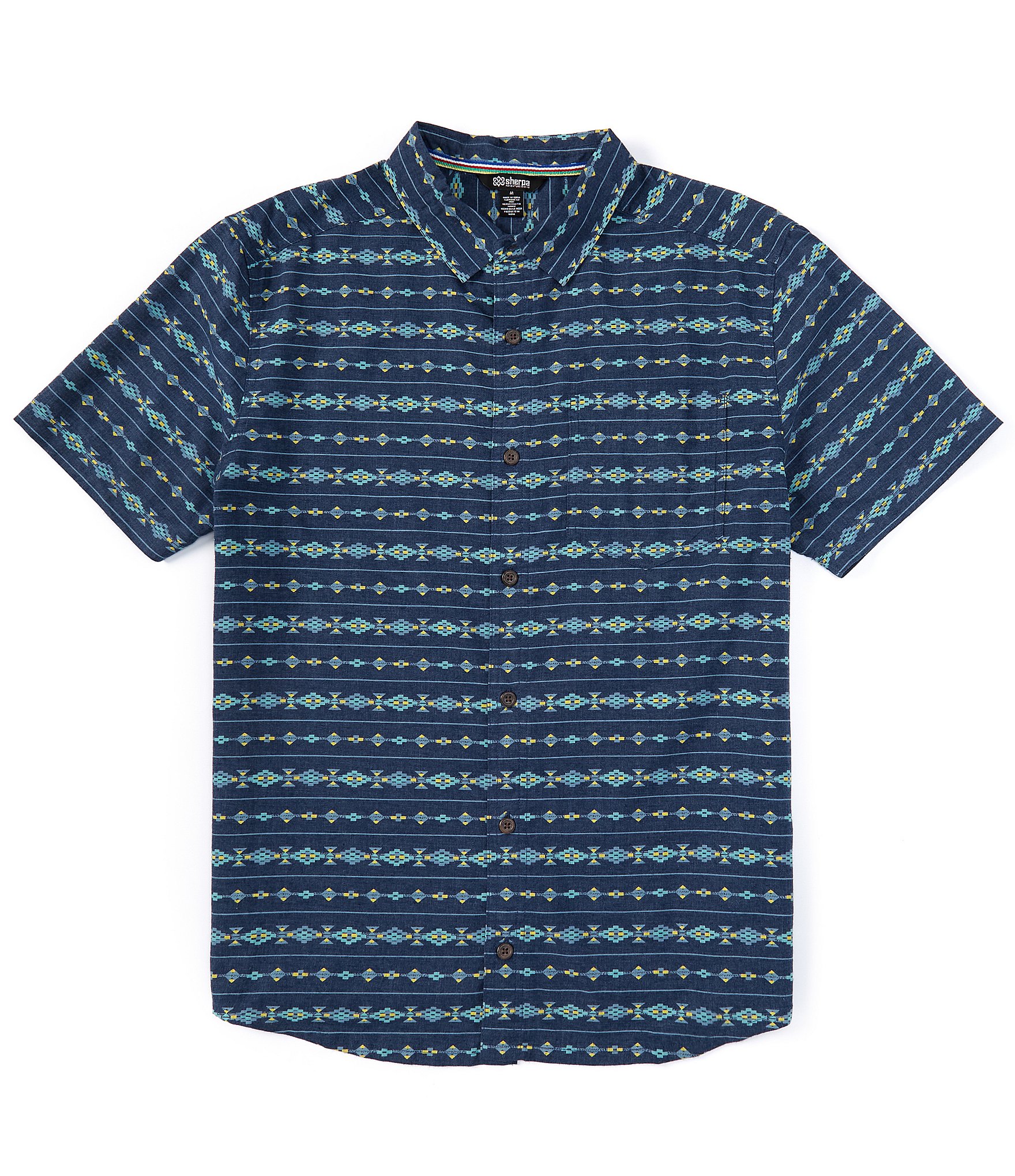 Sherpa Adventure Gear Short Sleeve Bagmati Stripe Woven Shirt