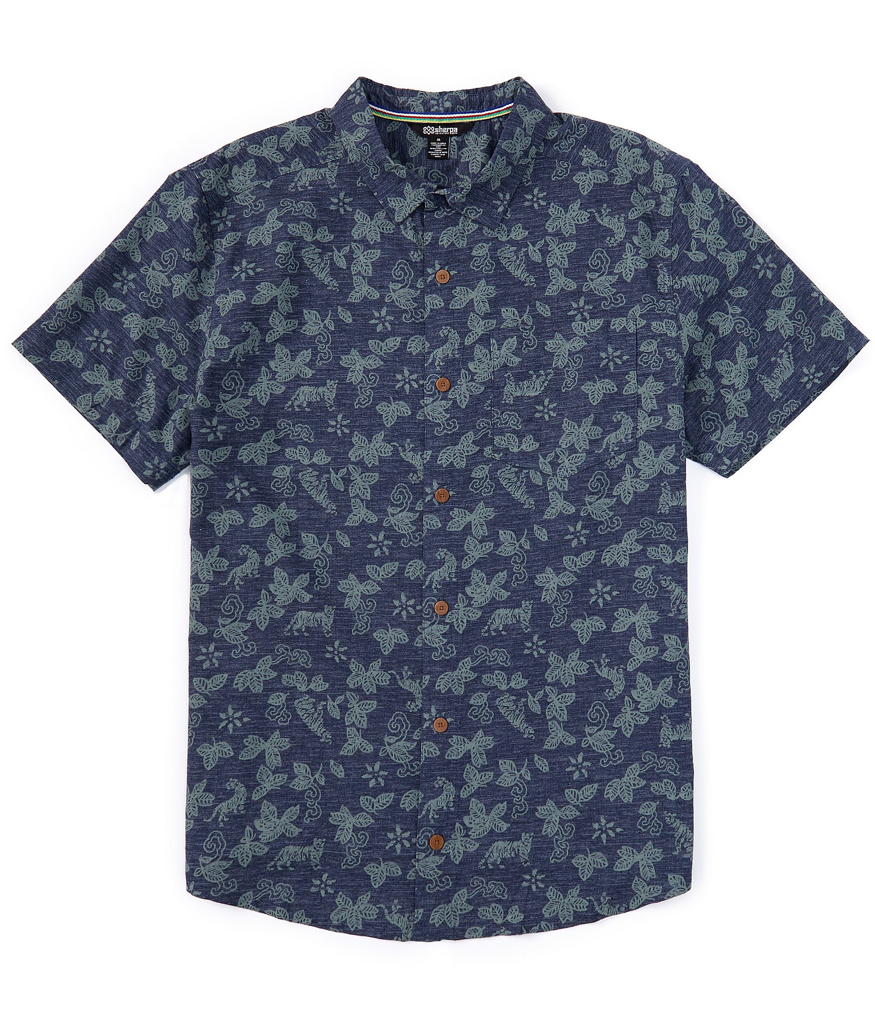 Sherpa Adventure Gear Short Sleeve Tiger Floral Woven Shirt