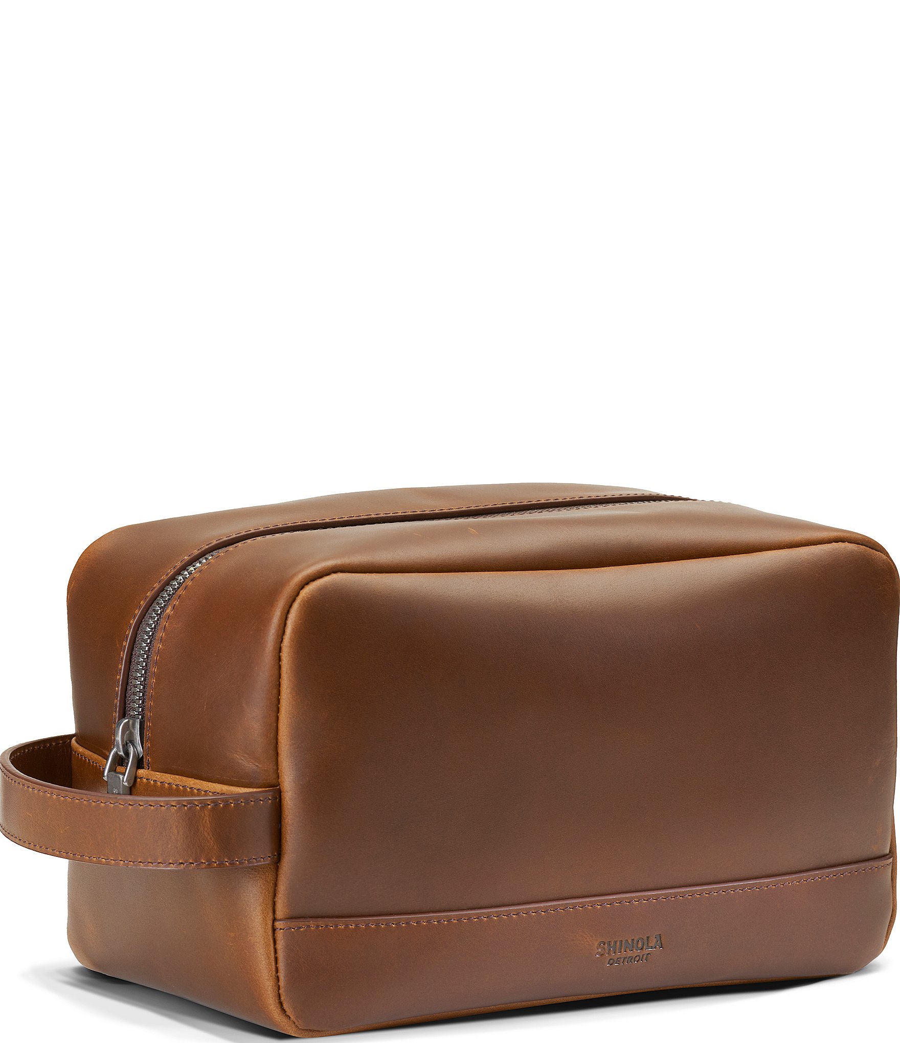 SHINOLA Zip Leather Travel Kit Navigator