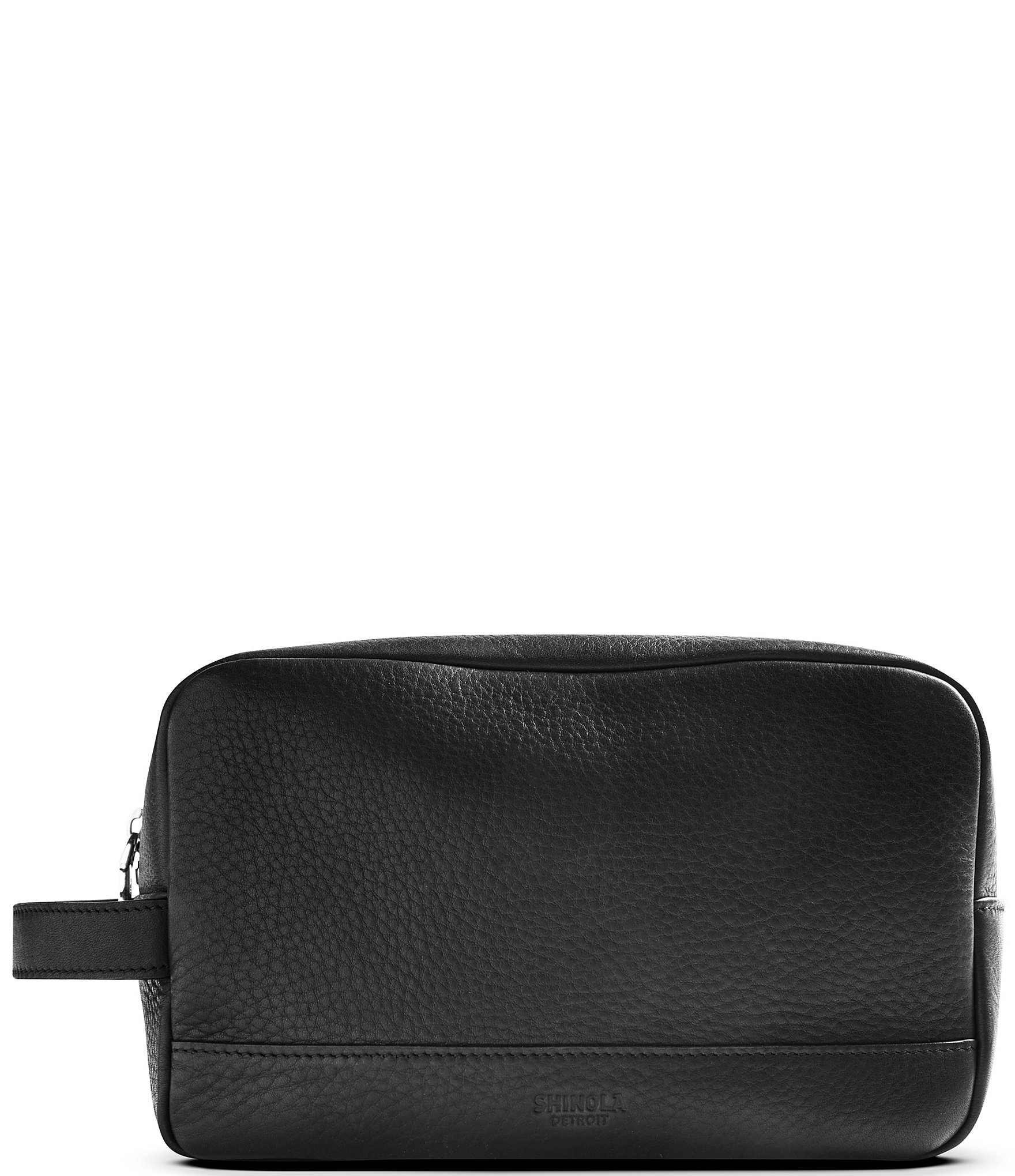 SHINOLA Zip Natural Grain Leather Travel Kit