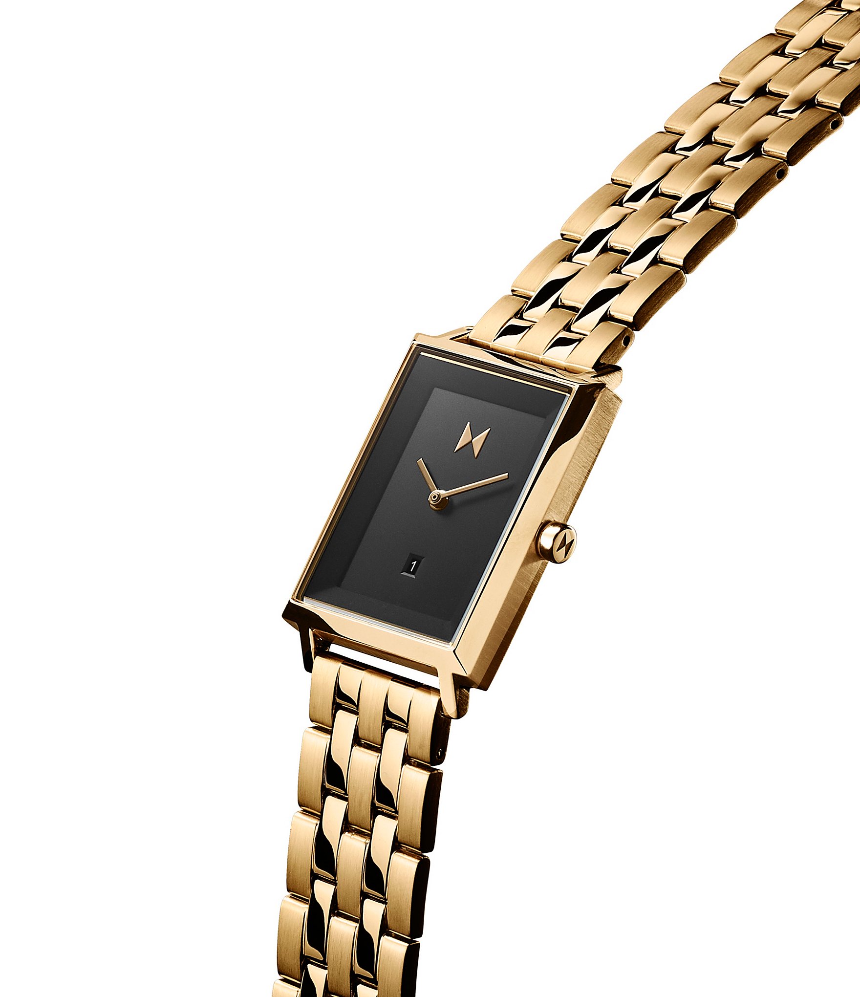 MVMT Signature Square Mason Gold Stainless Steel Bracelet Watch