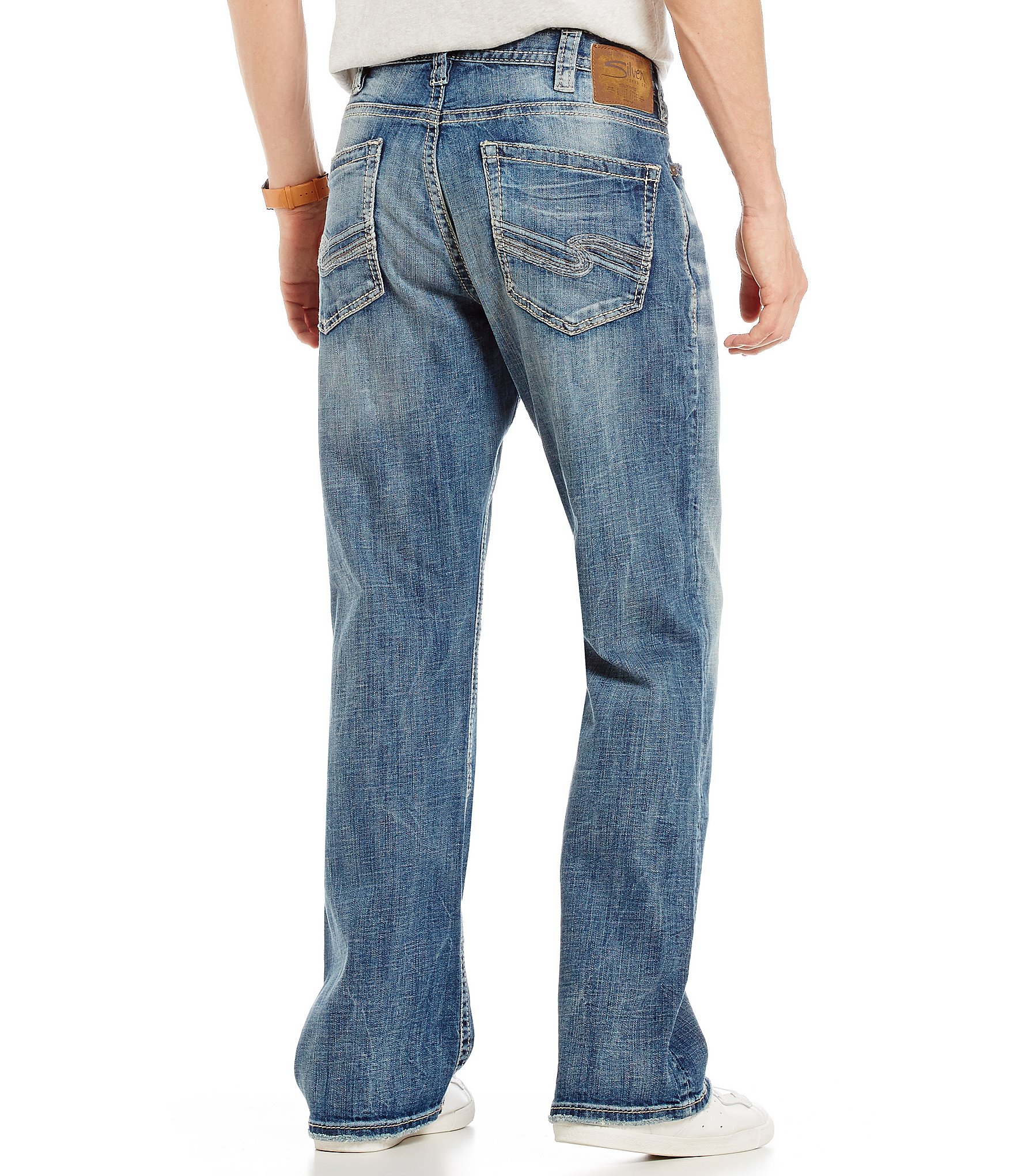 Silver Jeans Co. Craig Stretch Easy Fit Bootcut Faded Wash Jeans