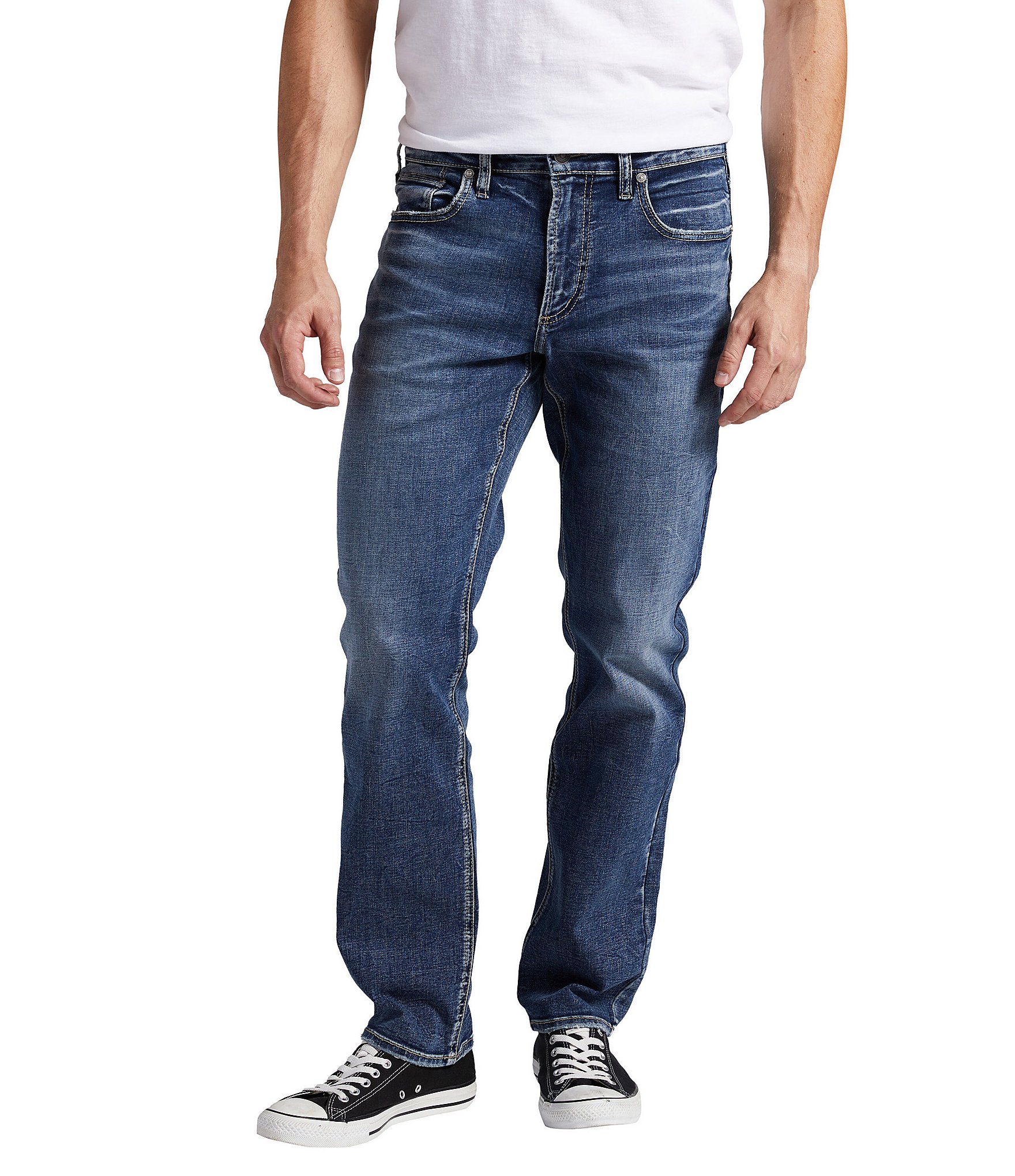 Silver Jeans Co. Eddie Athletic-Fit Tapered-Leg Jeans | Dillard's