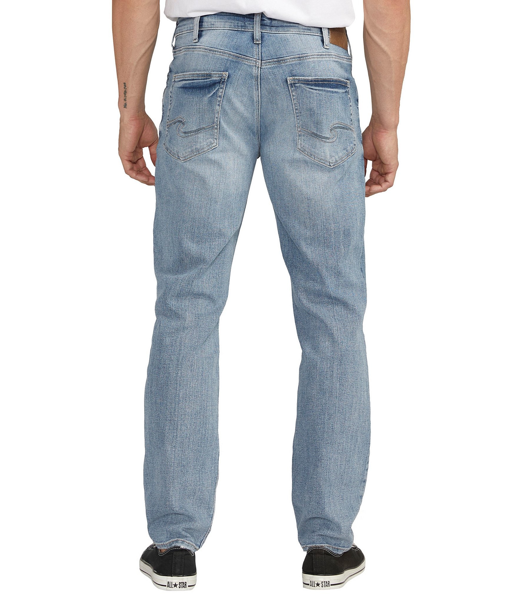 Silver Jeans Co. Eddie Classic-Athletic Fit Tapered Leg MadeFlex Denim Jeans