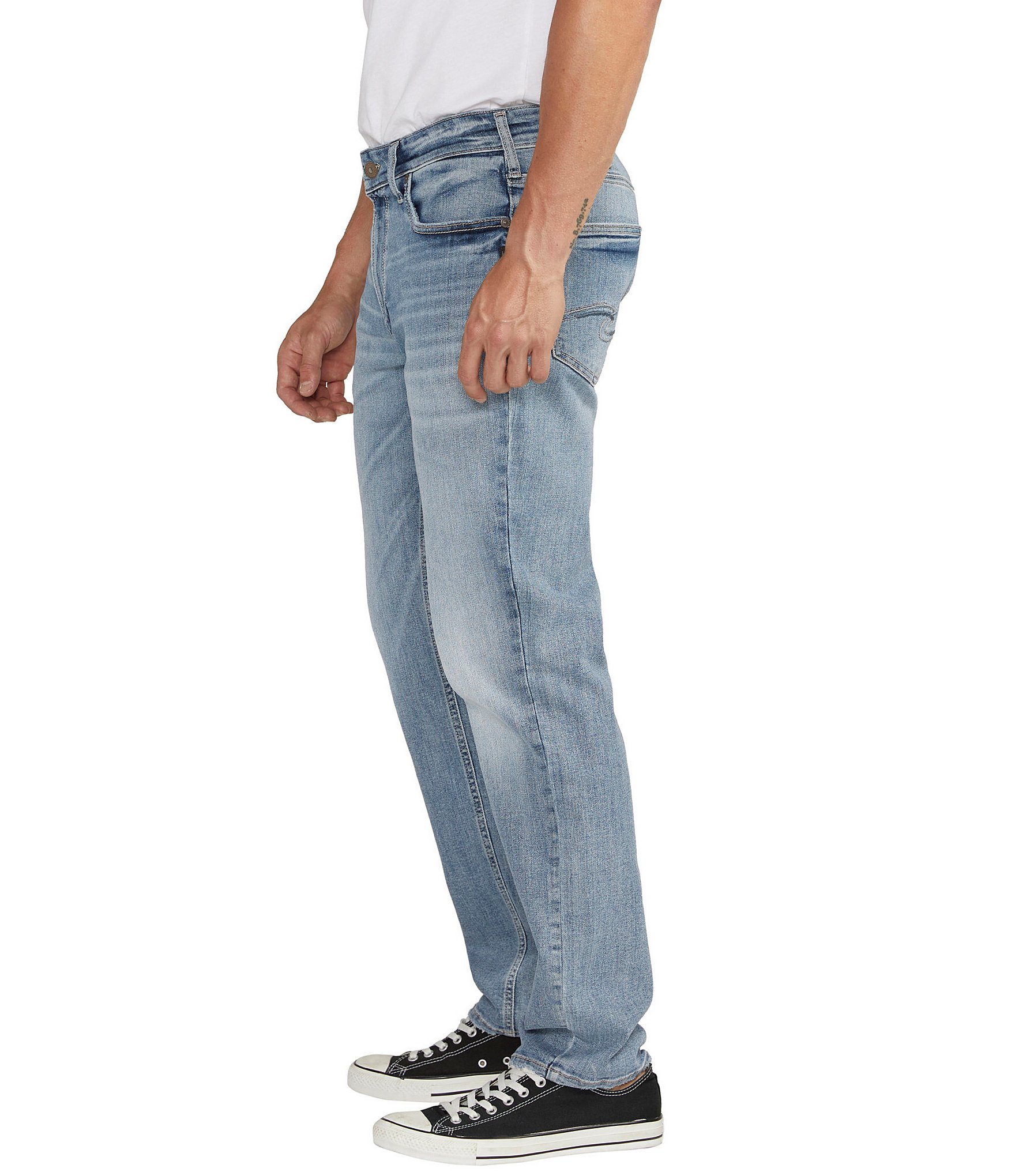 Silver Jeans Co. Eddie Classic-Athletic Fit Tapered Leg MadeFlex Denim Jeans