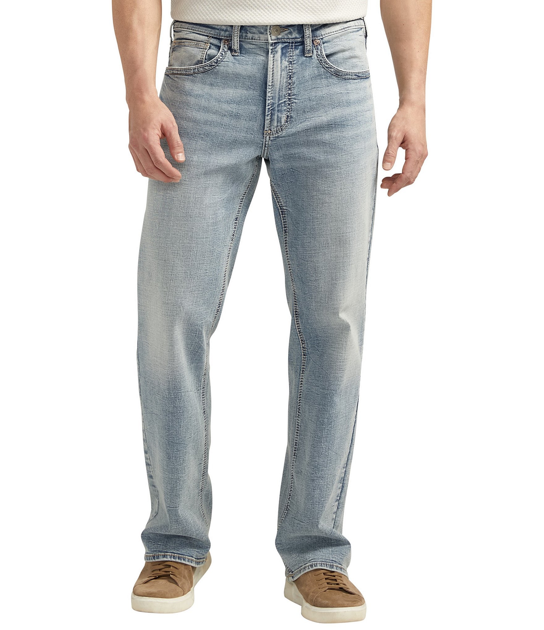 Silver Jeans Co. Eddie Max Stretch Straight-Leg Jeans