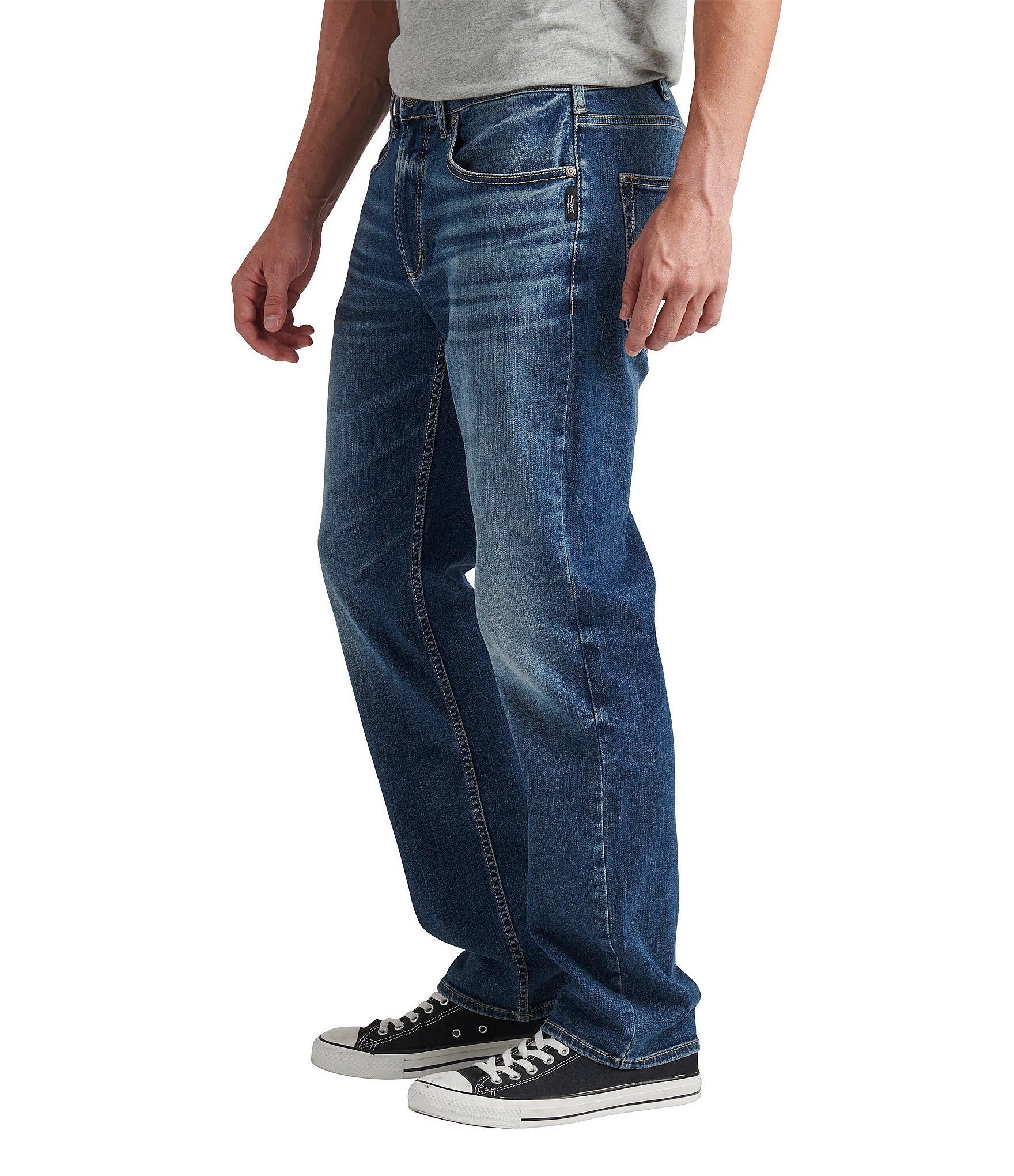 Silver Jeans Co. Eddie Relaxed-Fit Tapered-Leg Jeans