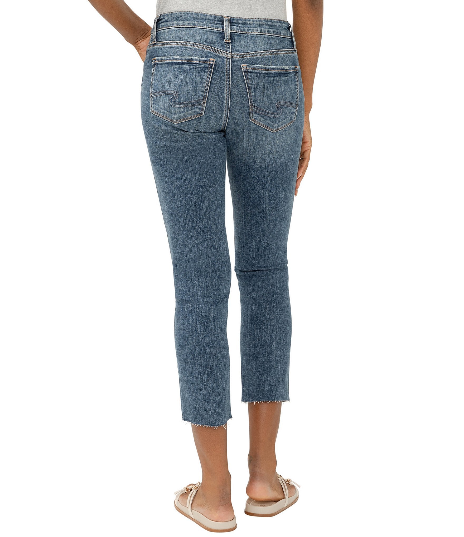 Silver Jeans Co. Elyse Ankle Skinny Straight Denim Jeans