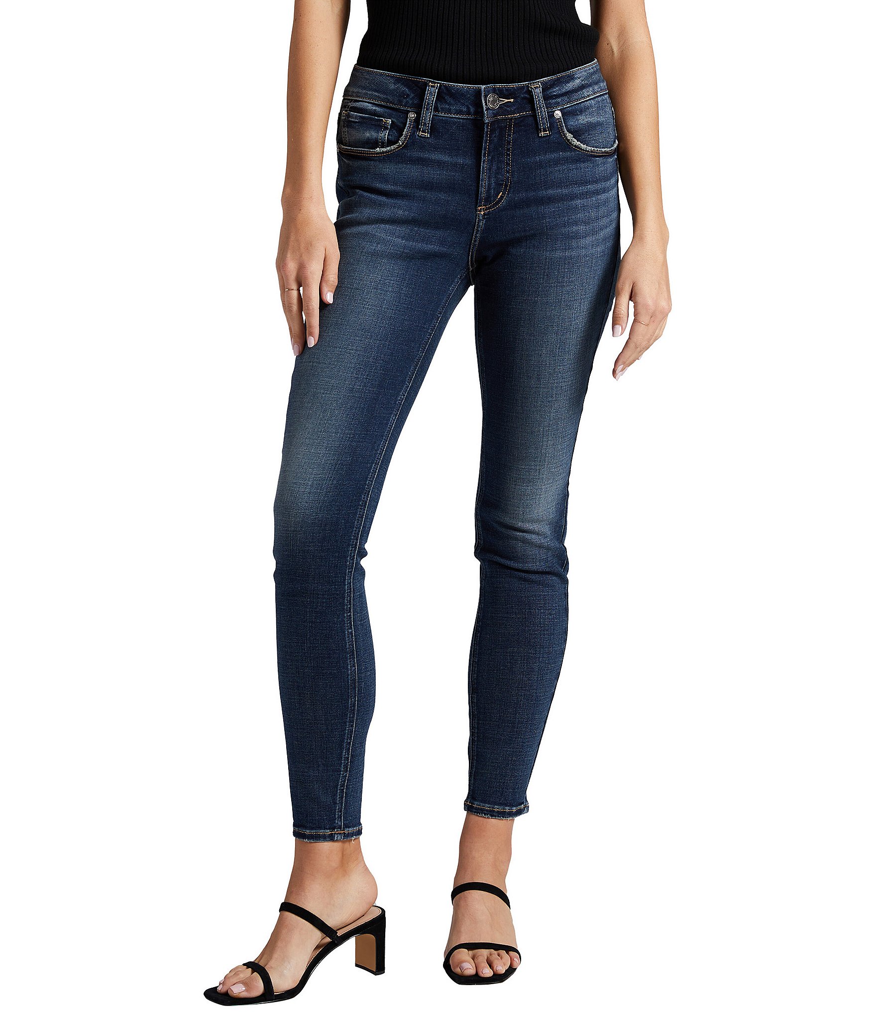 Silver Jeans Co. Elyse Mid Rise Skinny Jeans | Dillard's