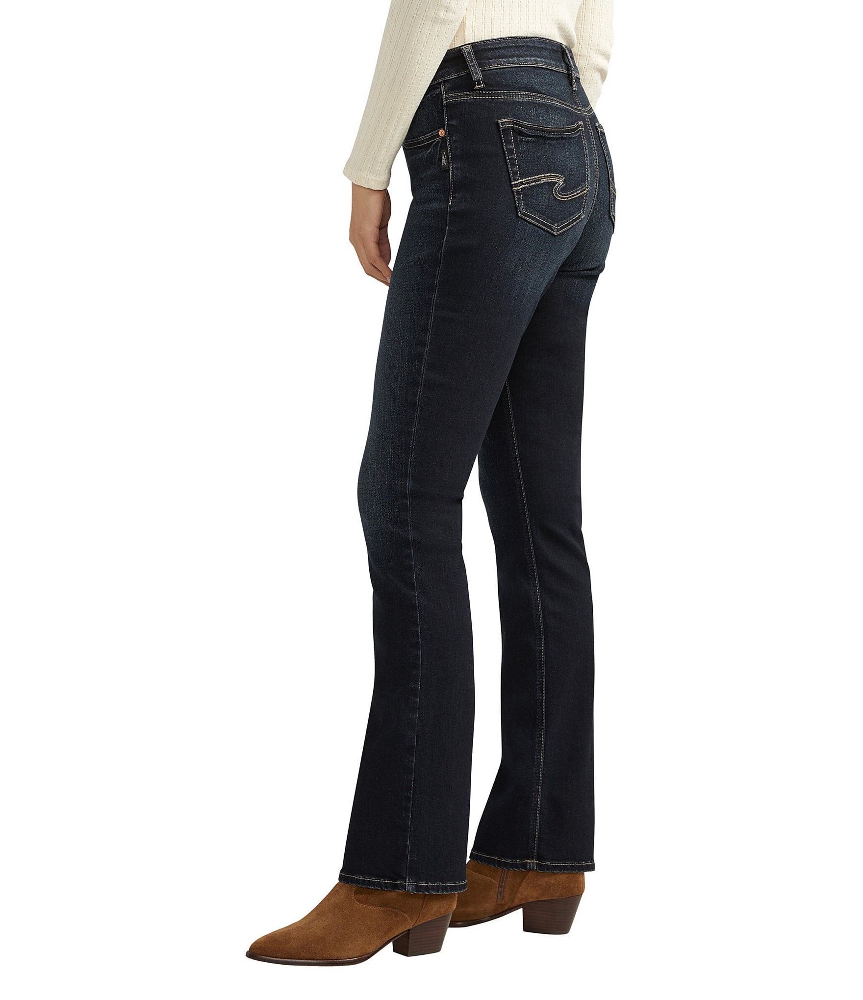 Silver Jeans Co. Elyse Mid Rise Slim Power Stretch Bootcut Jeans