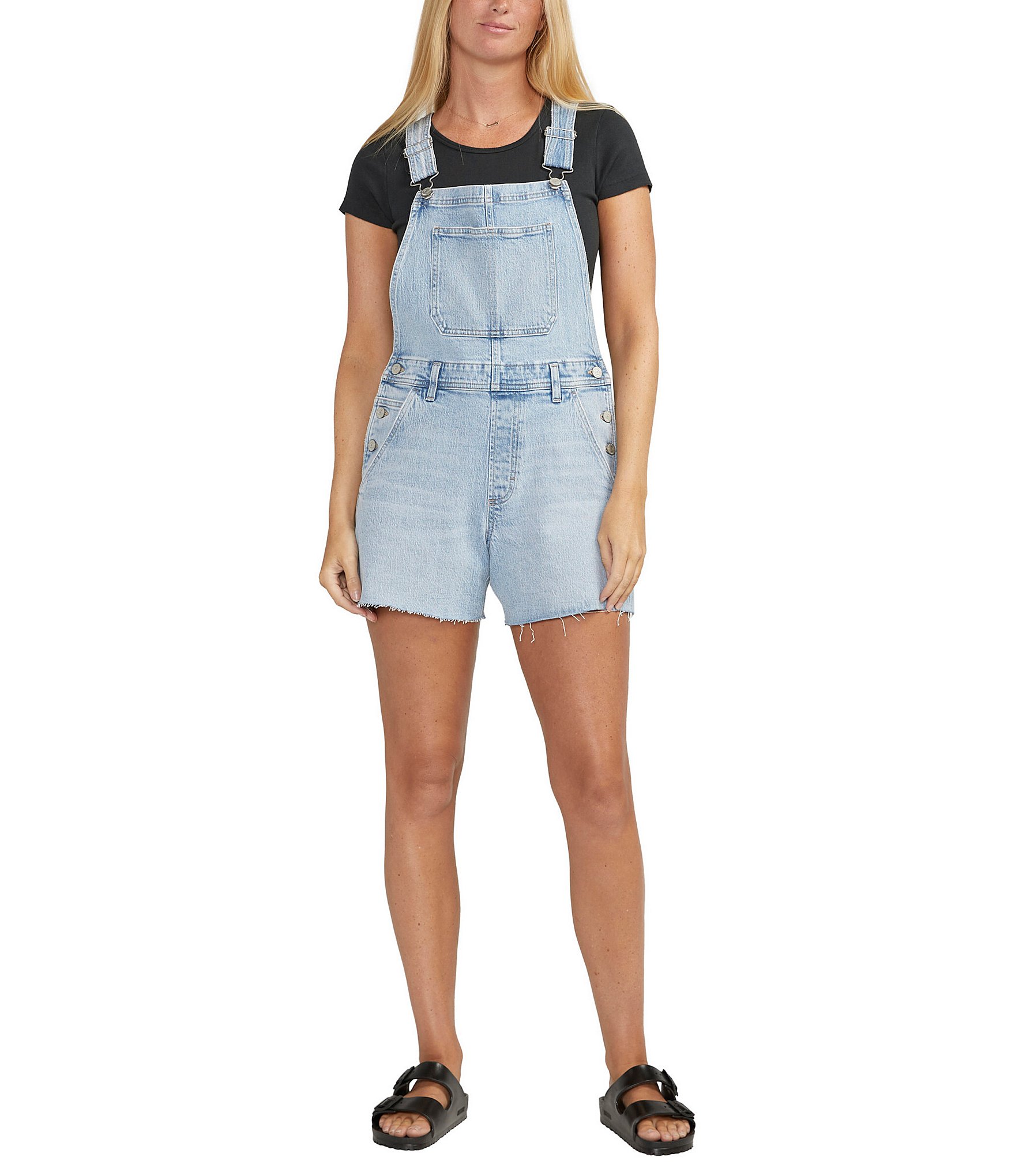 Silver Jeans Co. Frayed Hem Low Stretch Shortall Dillard's