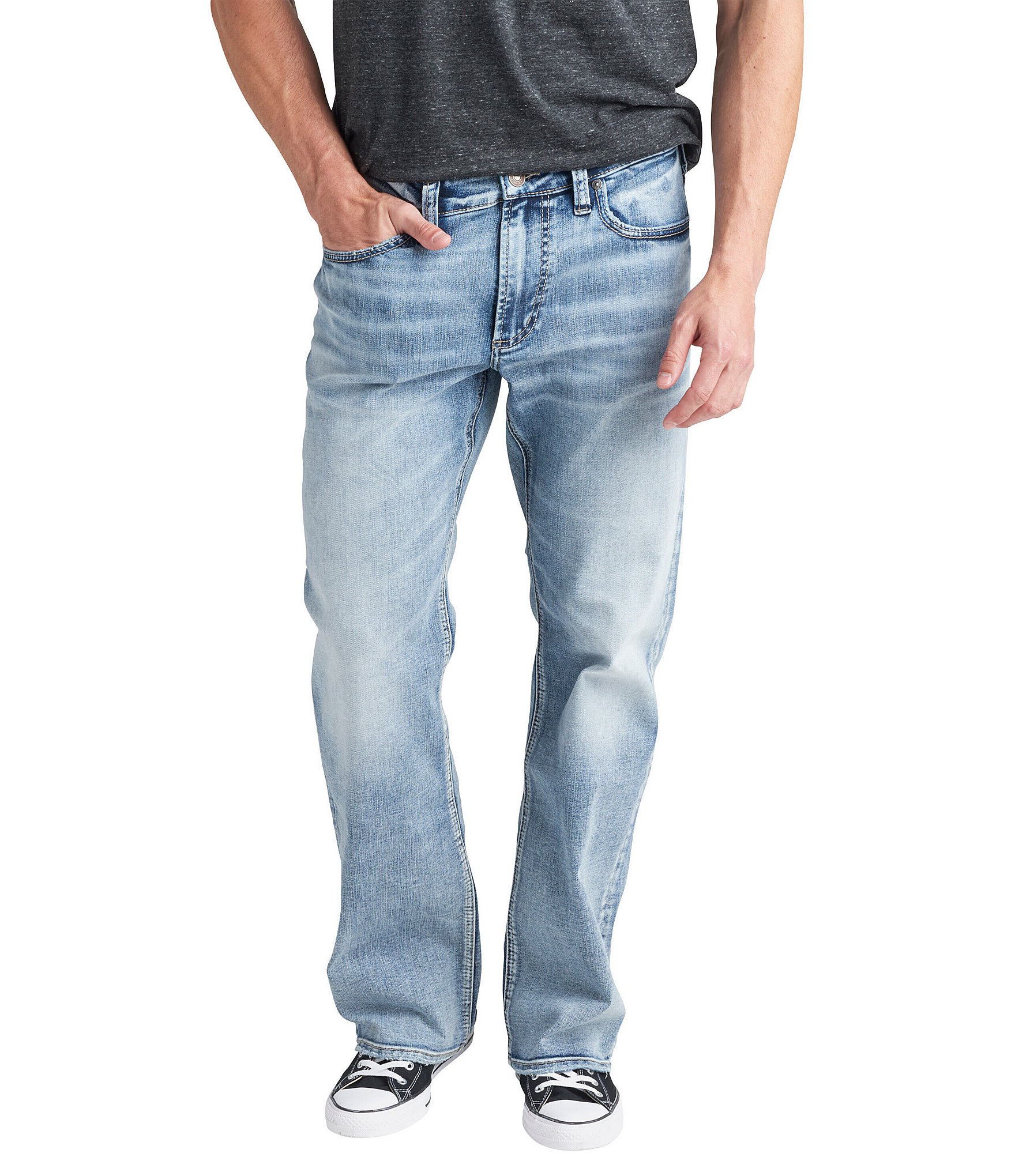 Silver Jeans Co. Craig Easy Fit Light Indigo Wash Bootcut Jeans