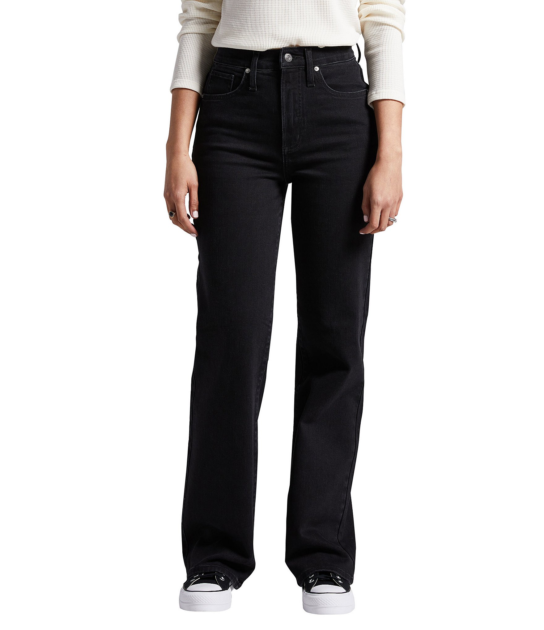 Silver Jeans Co. Highly Desirable Straight Leg High Rise Trouser Jeans ...