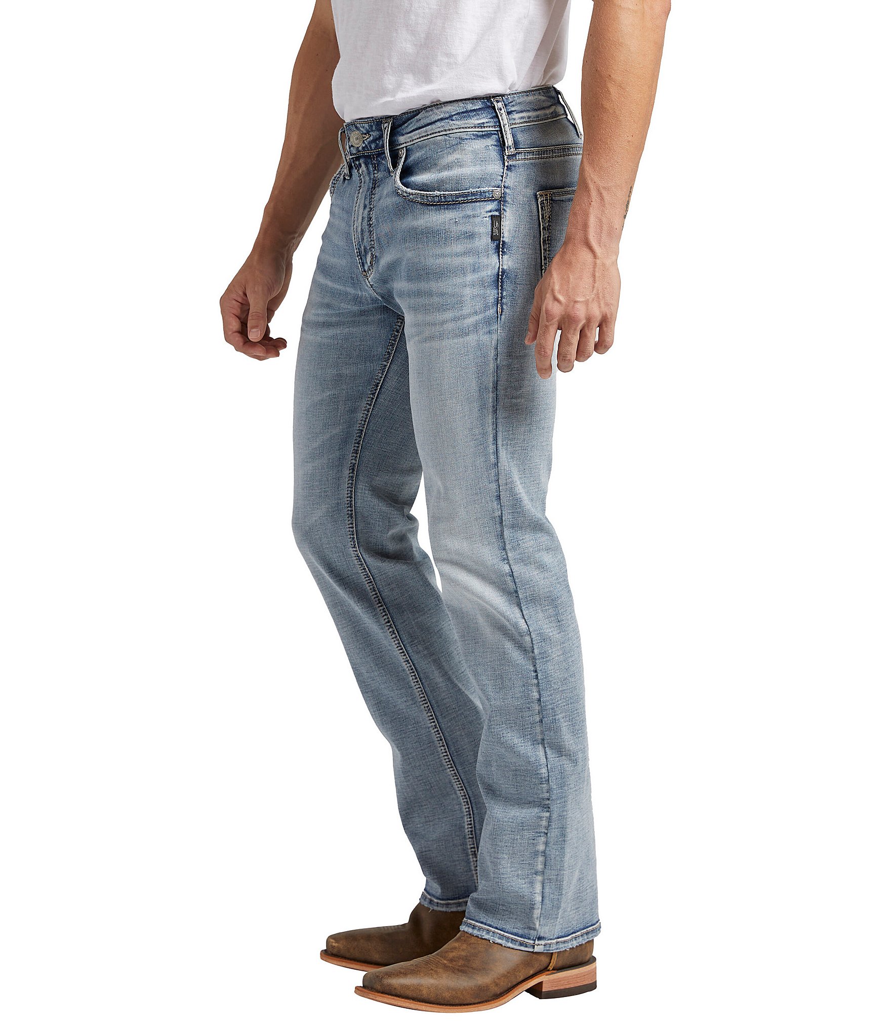 Silver Jeans Co. Jace Slim Fit Bootcut Leg MAX FLEX Light Wash Jeans