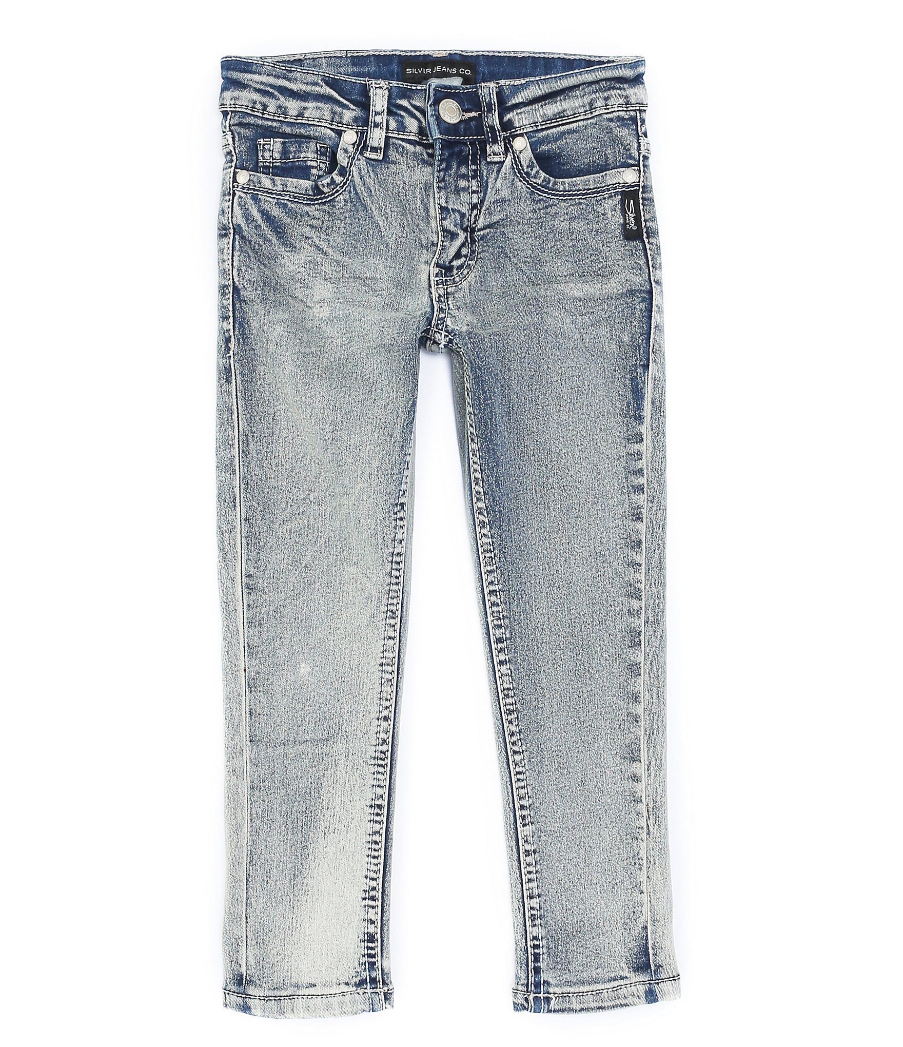 Silver Jeans Co. Little Girls 2T-6X 5-Pocket Back Pocket Detail Sasha ...