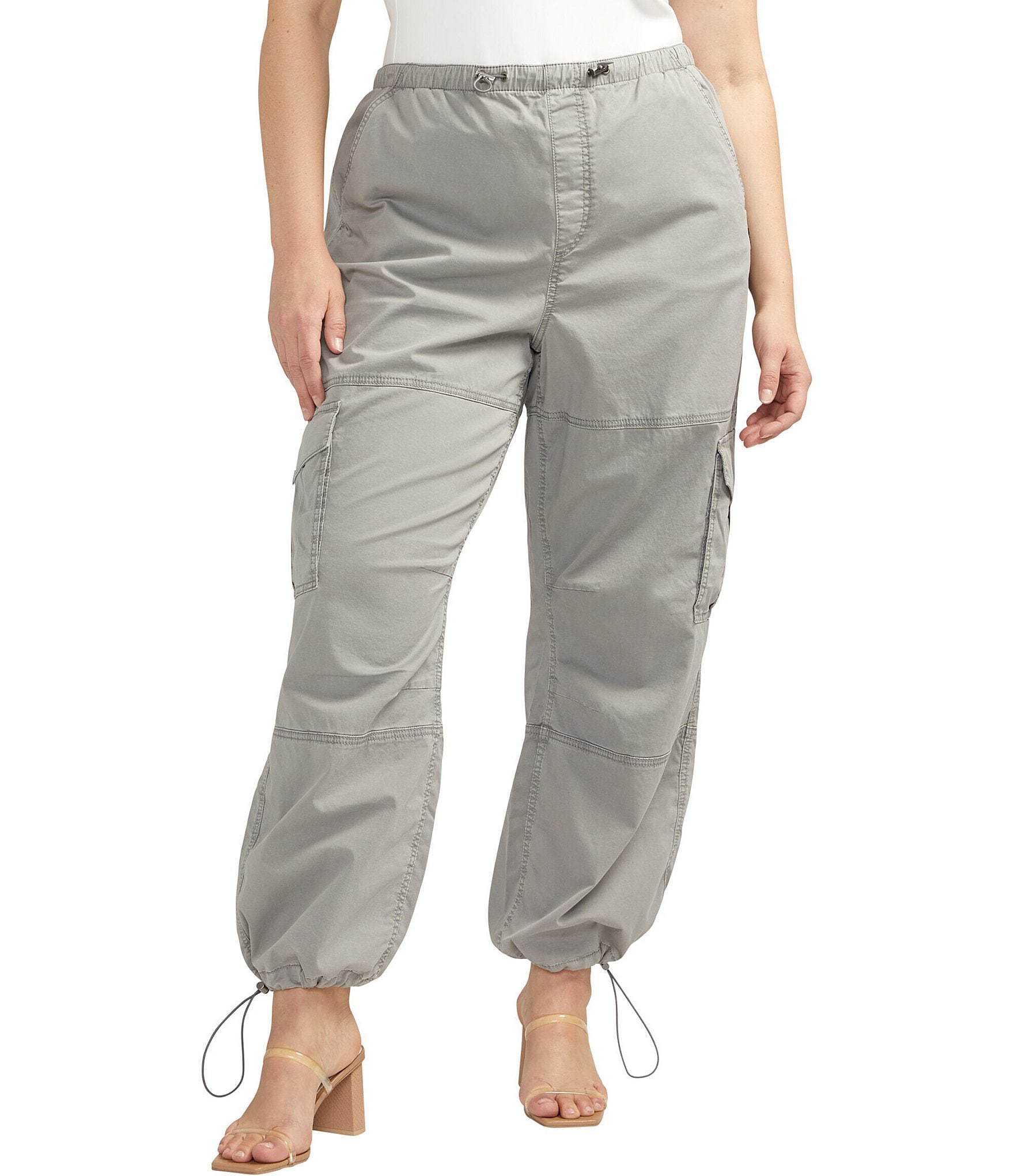 uxcell Women's Plus Size Drawstring Waist Contrast Color Jogger Pants :  : Clothing, Shoes & Accessories