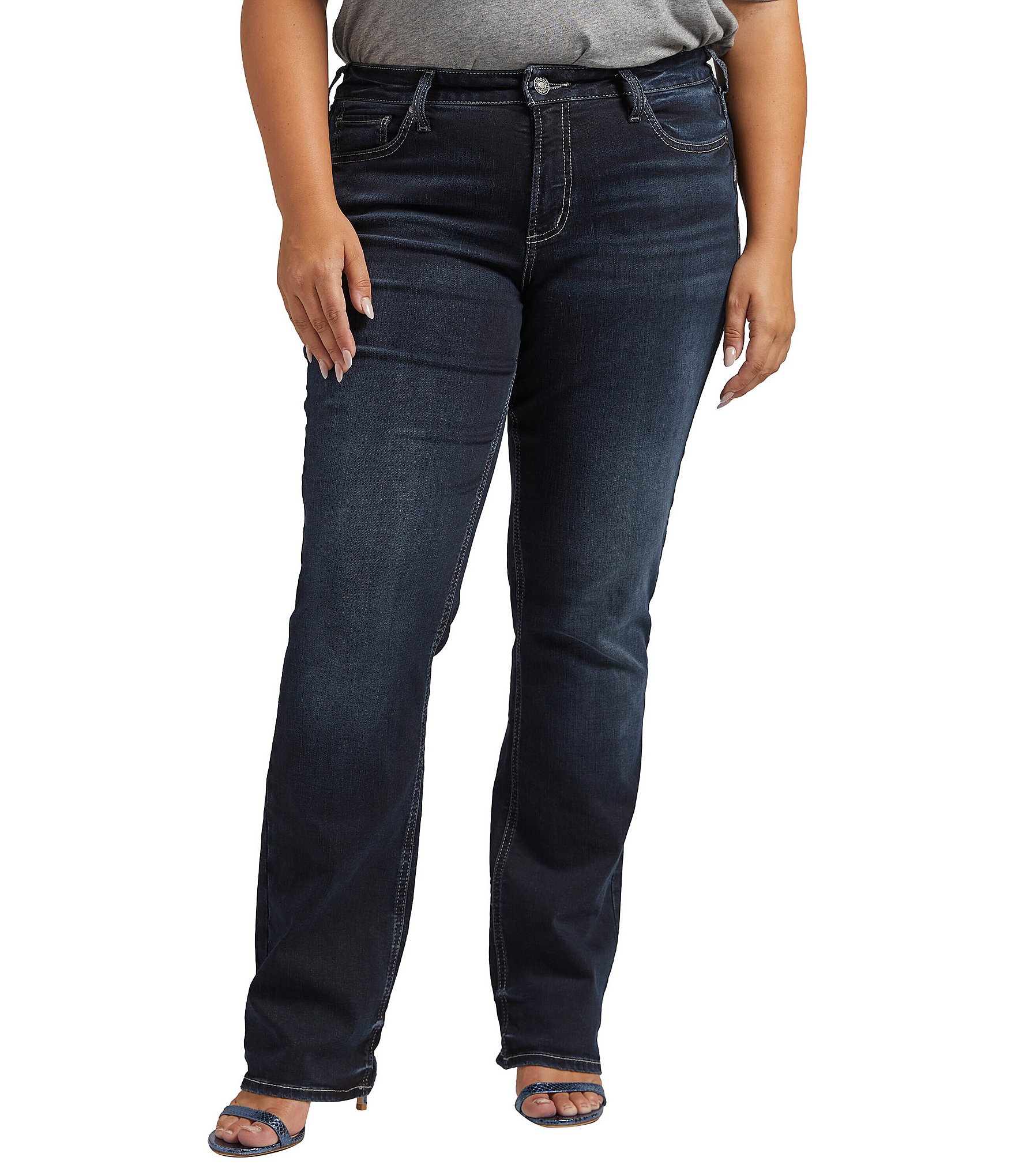 Silver Jeans Co. Plus Size Suki Mid Rise Bootcut Denim Jeans | Dillard's