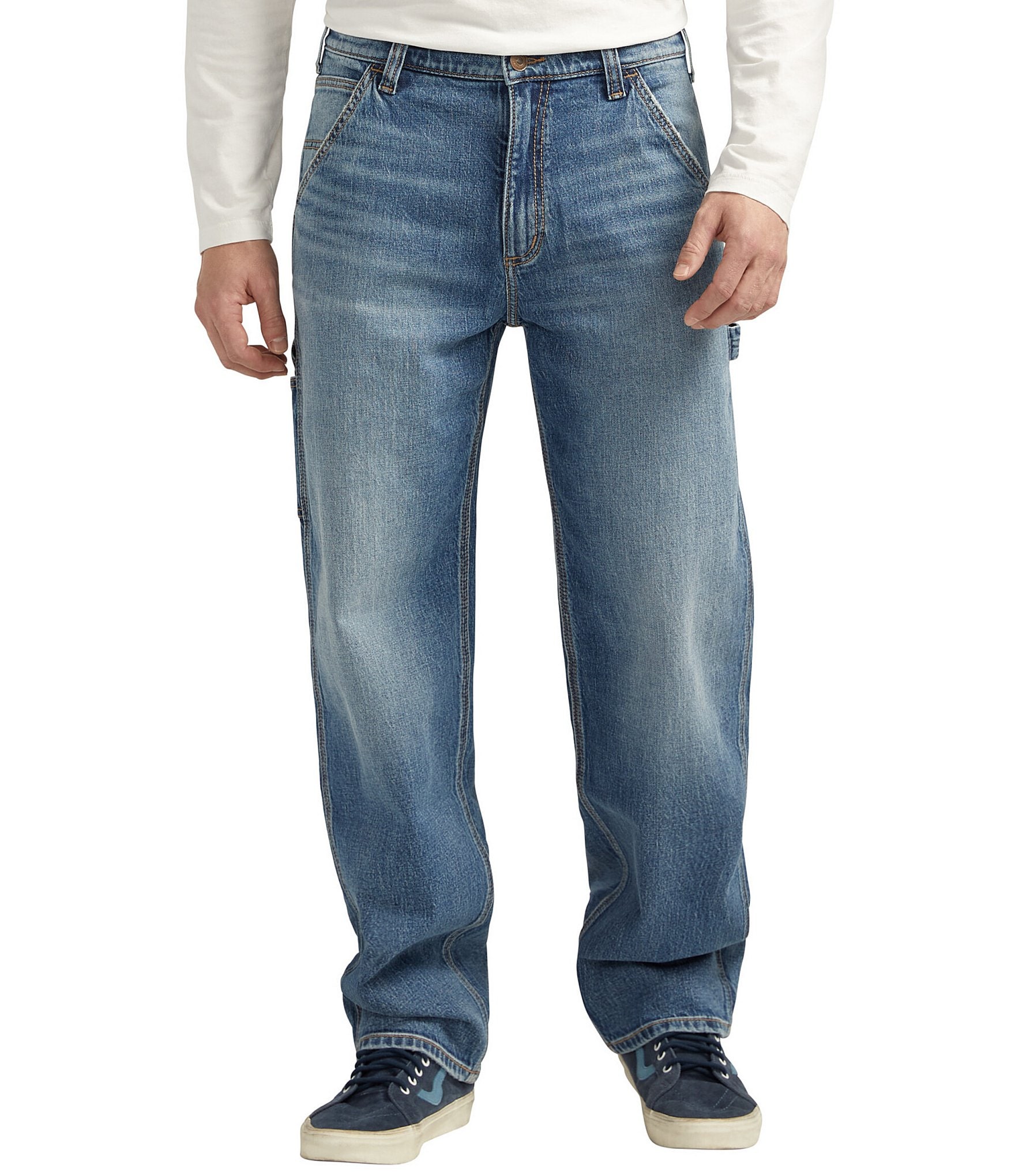 Silver Jeans Co. Relaxed Fit Straight Leg Mid Flex Painters Jeans