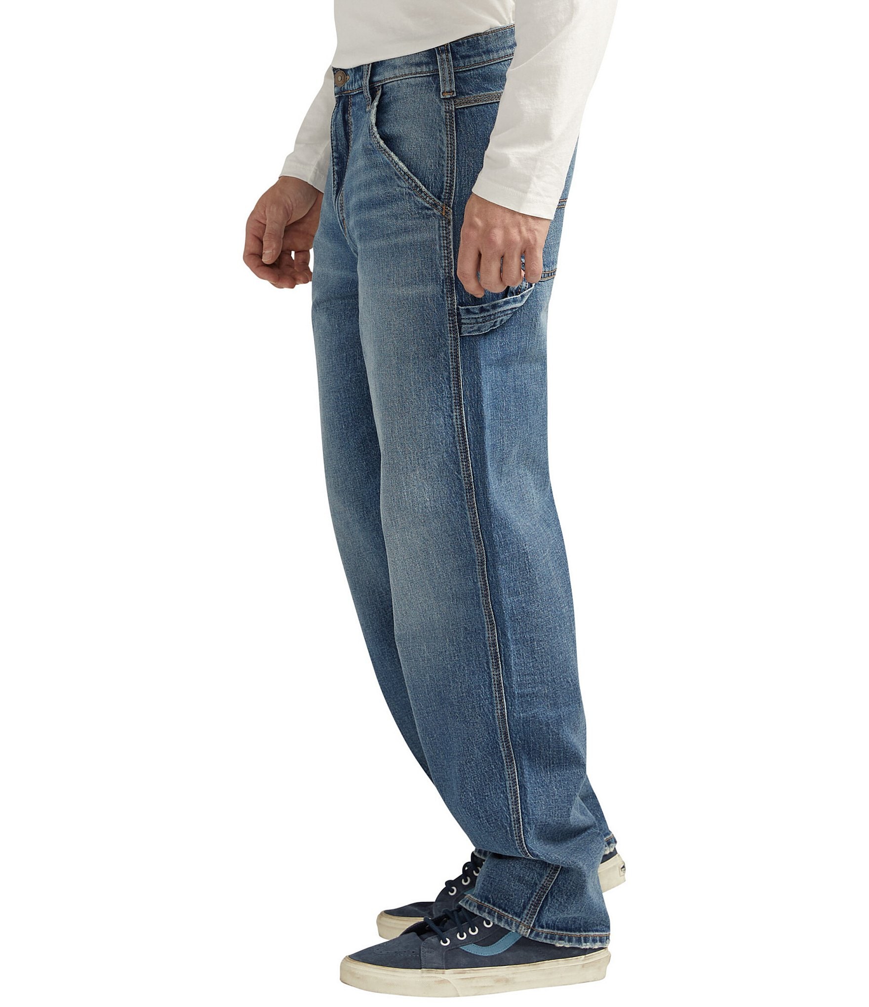 Silver Jeans Co. Relaxed Fit Straight Leg Mid Flex Painters Jeans