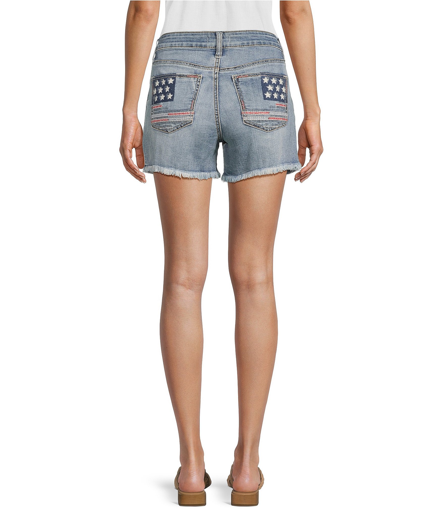 Womens fashion silver jean shorts