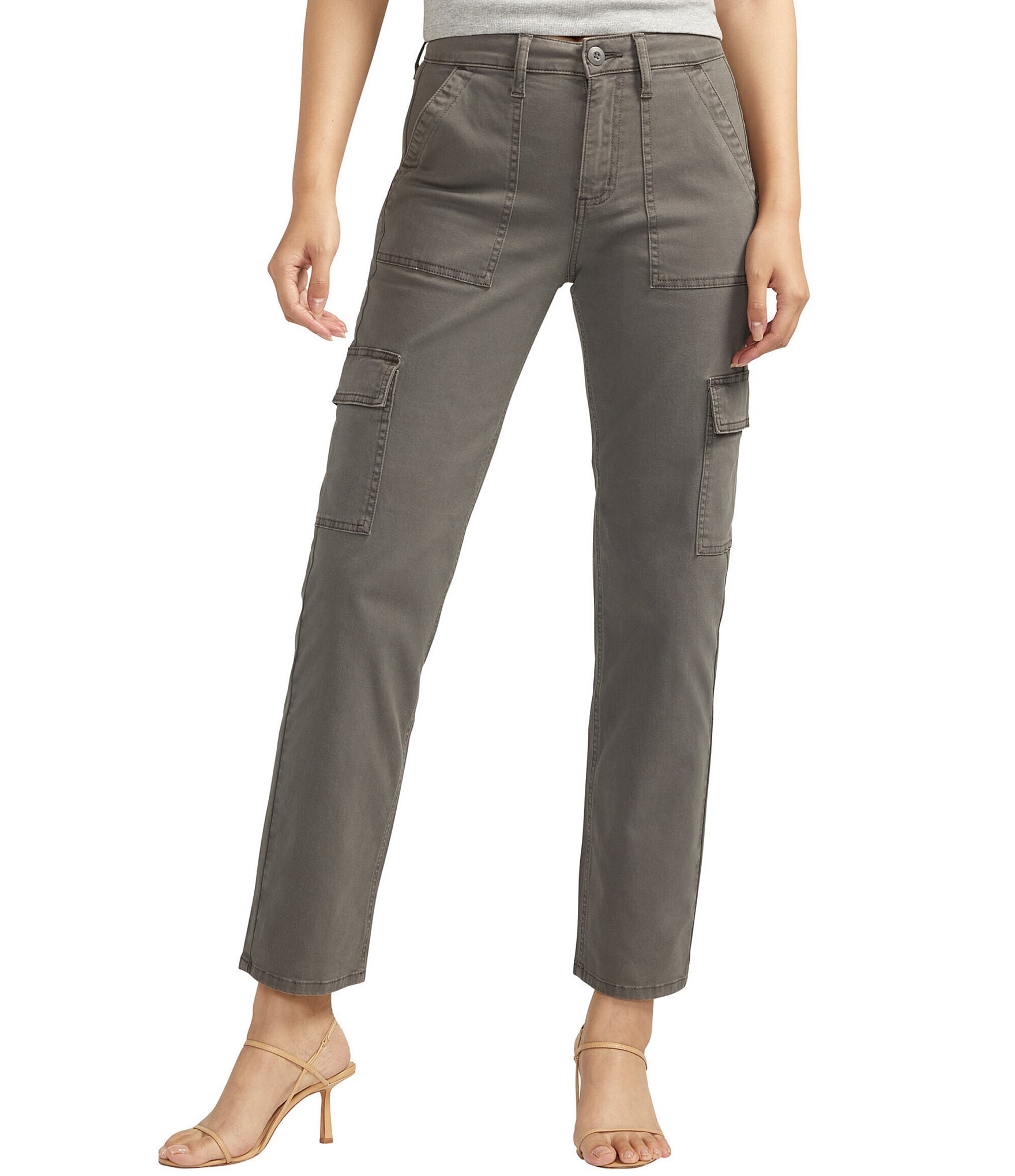 Silver cargo pants fashion