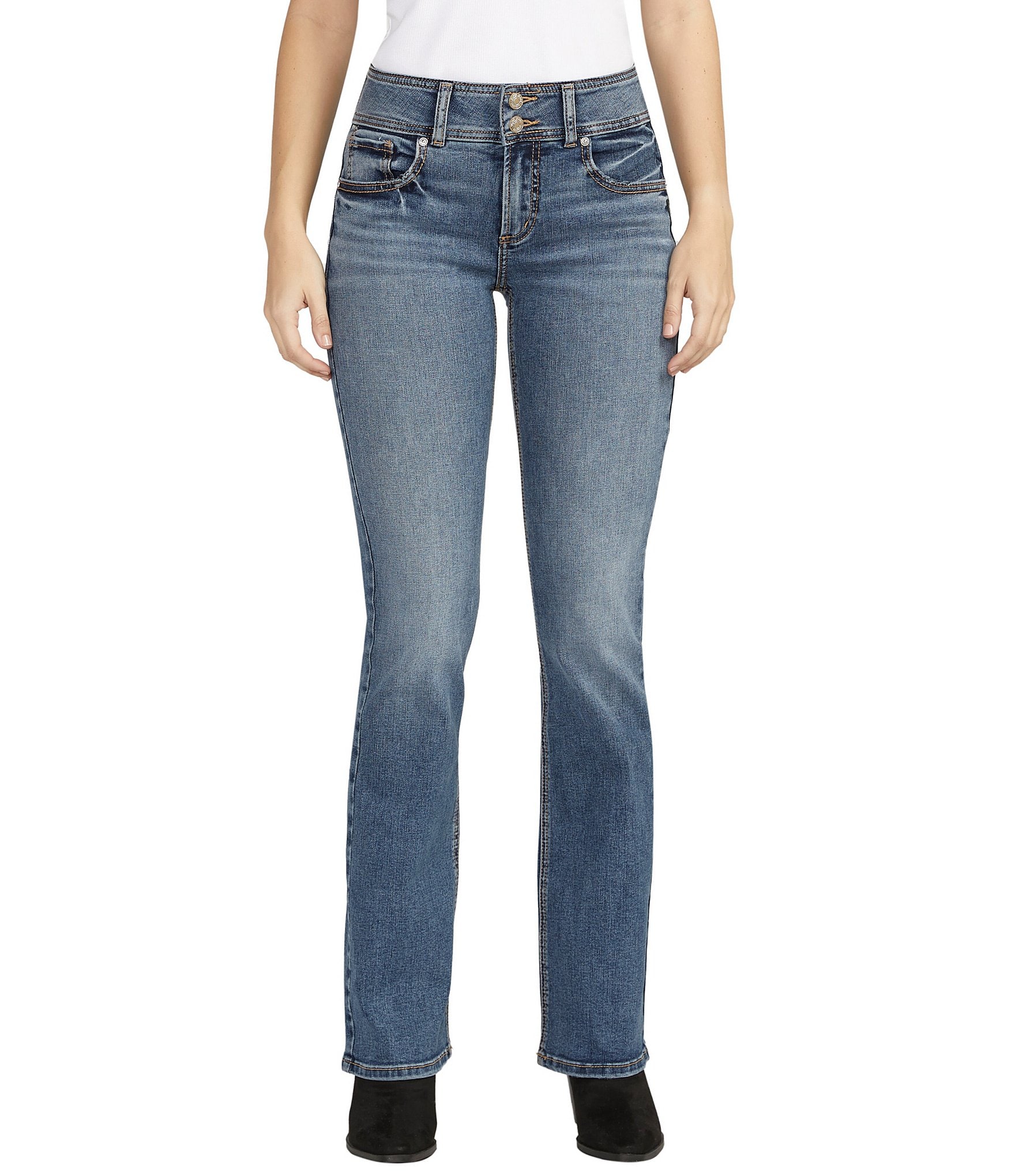 Silver Jeans Co. Suki Mid Rise Slim Bootcut Jeans | Dillard's