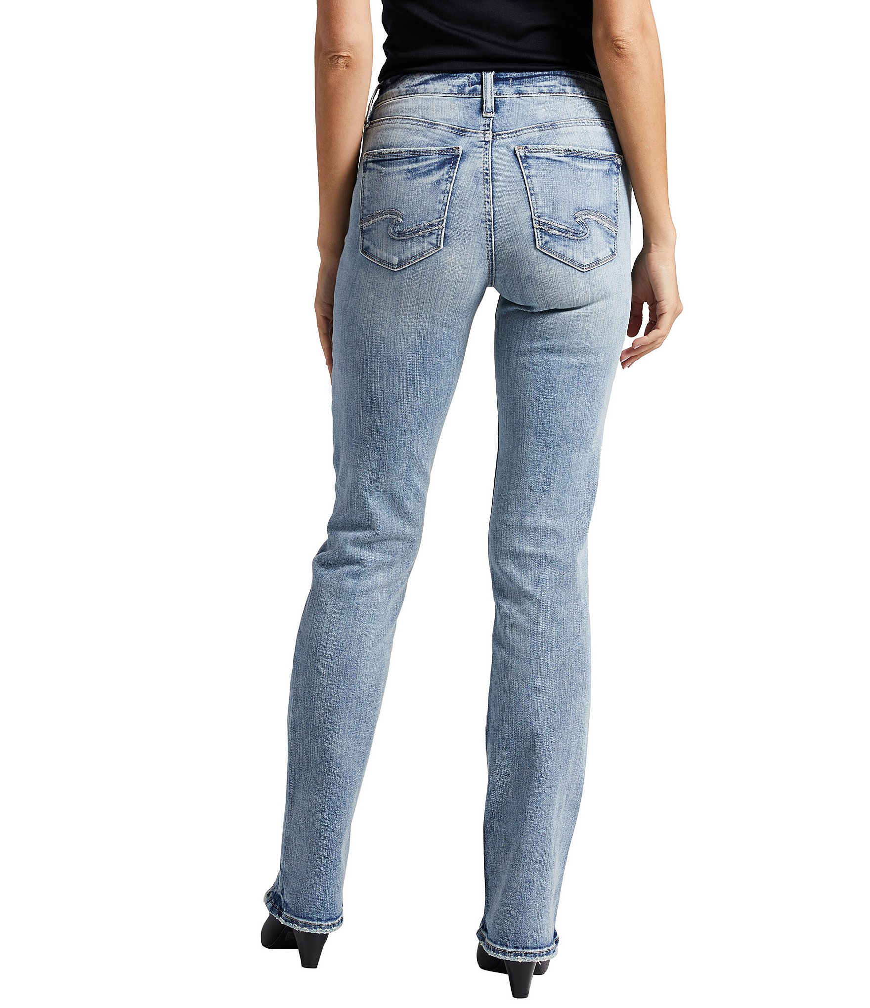 Silver Jeans Co. Suki Slim Mid Rise Light Wash Bootcut Jeans