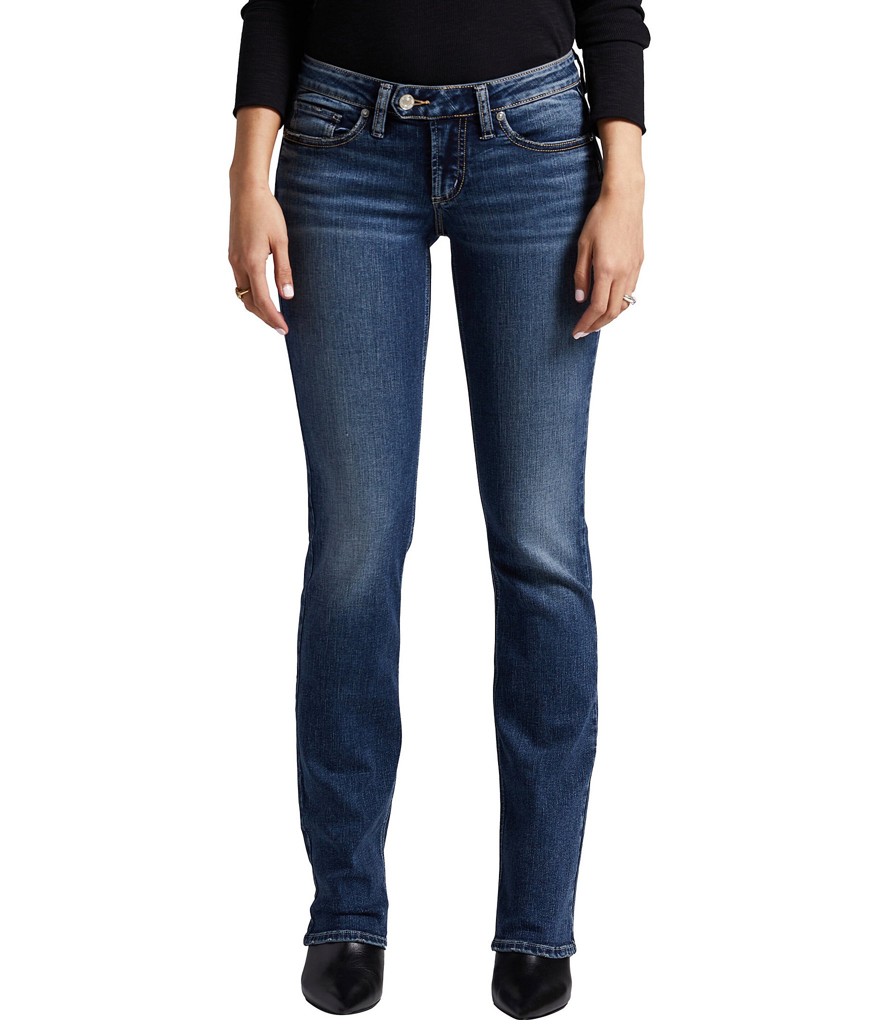 Silver Jeans Co. Tuesday Low-Rise Slim-Fit Bootcut Jeans | Dillard's