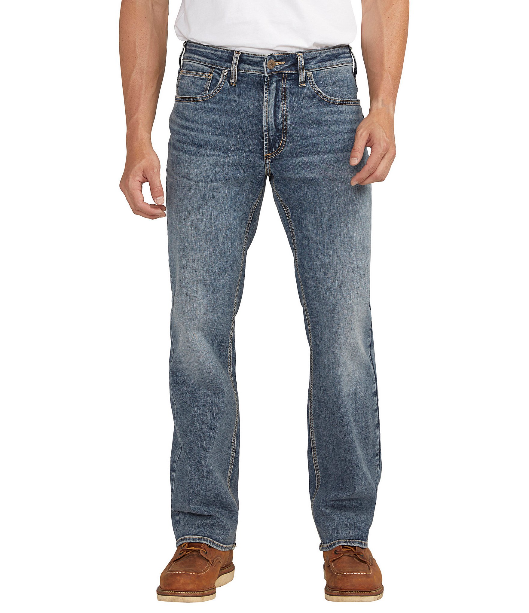 Silver Jeans Co. Zac Max Flex Relaxed Fit Straight Denim Jeans