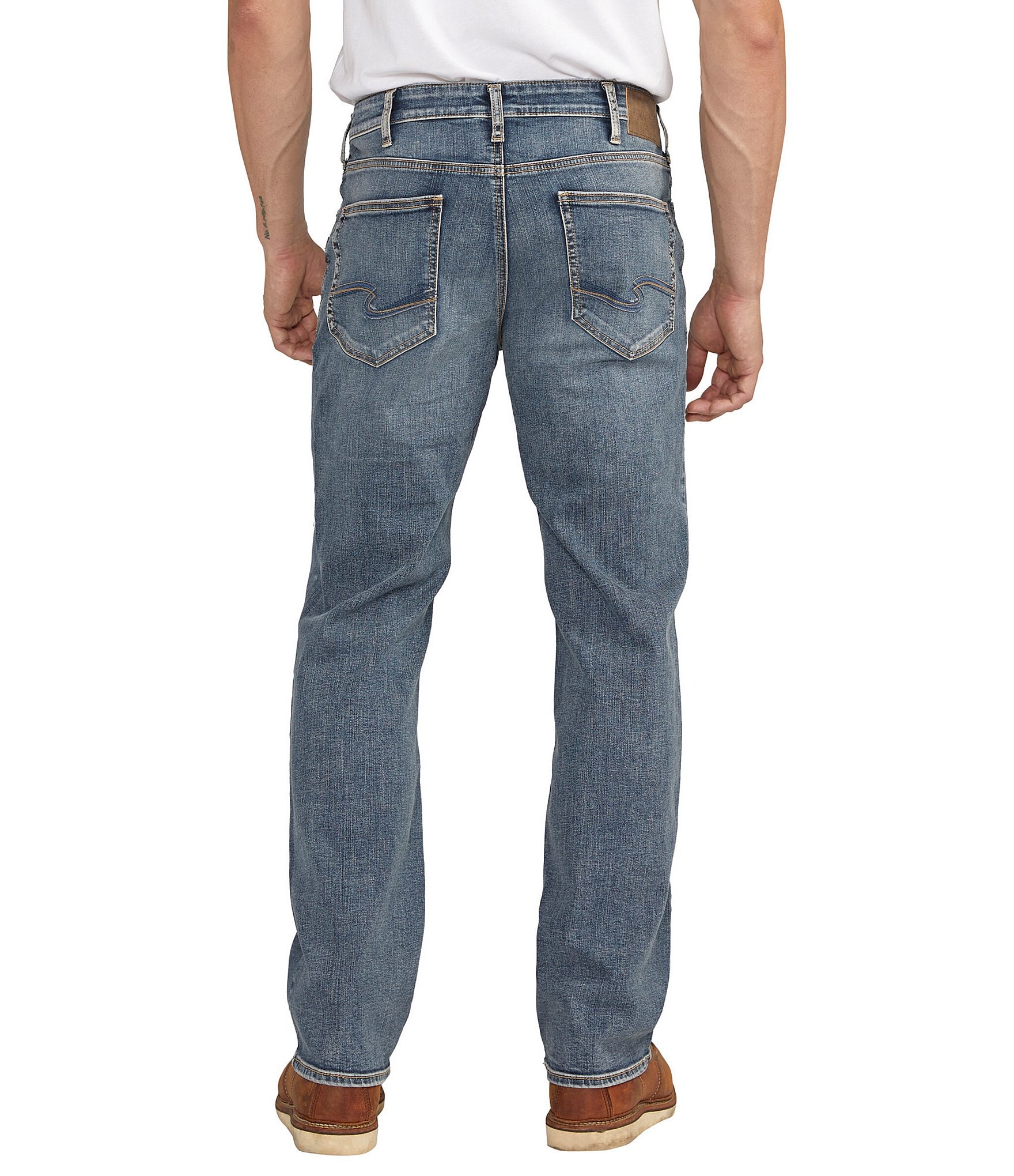 Silver Jeans Co. Zac Max Flex Relaxed Fit Straight Denim Jeans