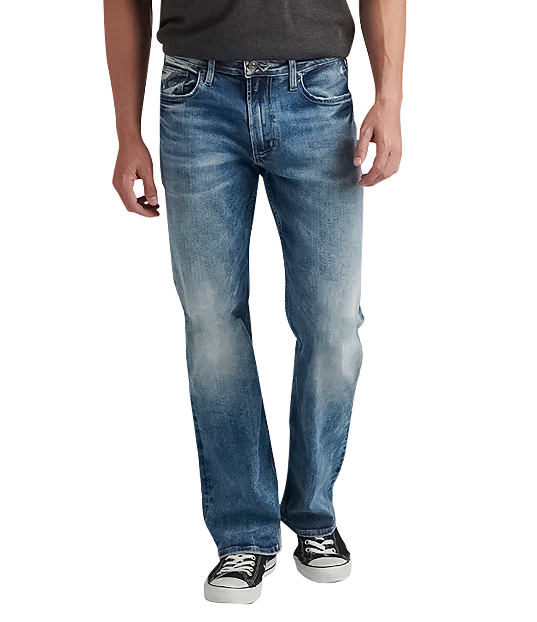 Silver Jeans Co. Zac Relaxed Fit Straight Leg 5-Pocket Indigo Jeans ...
