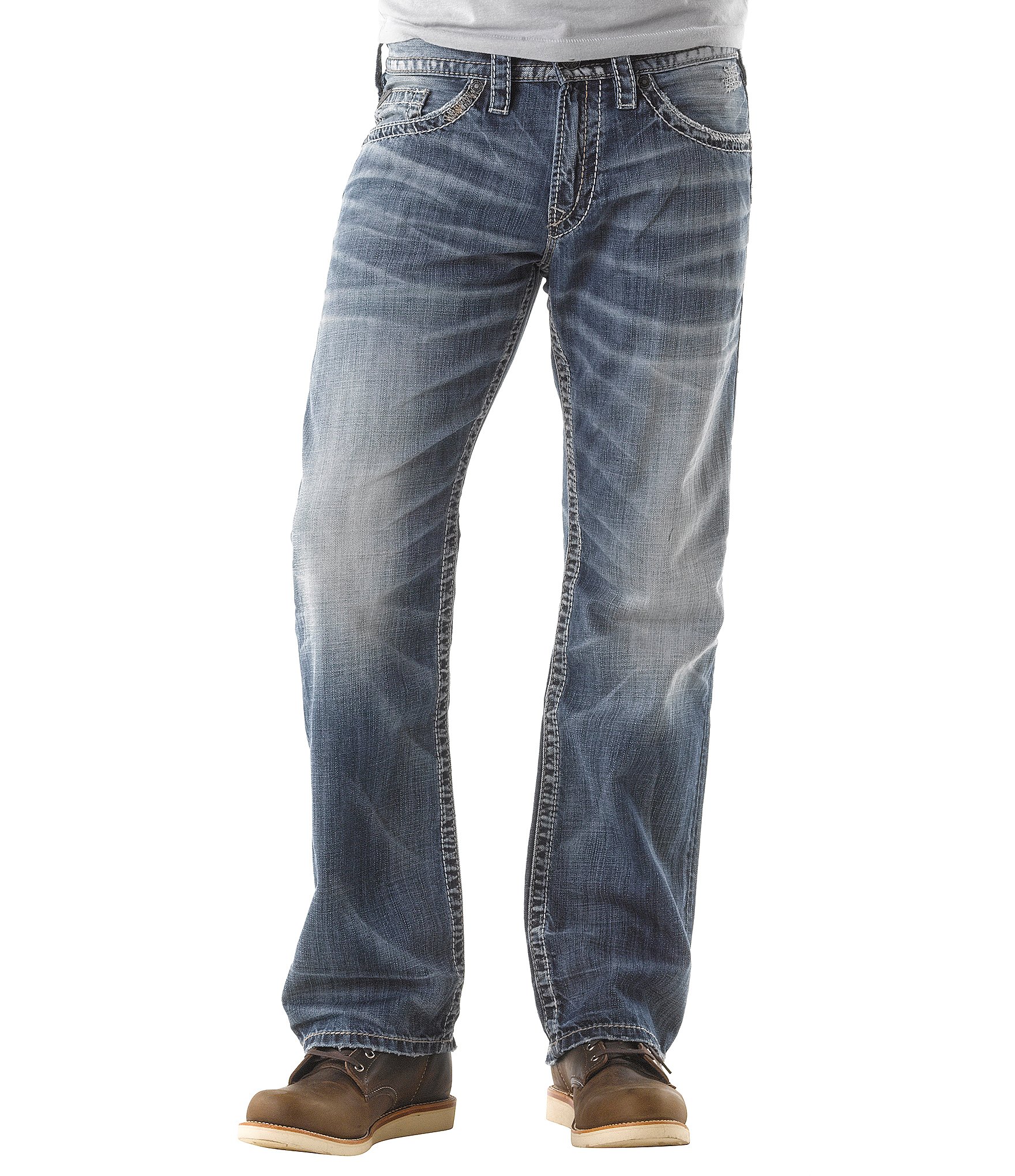 silver bootcut jeans mens