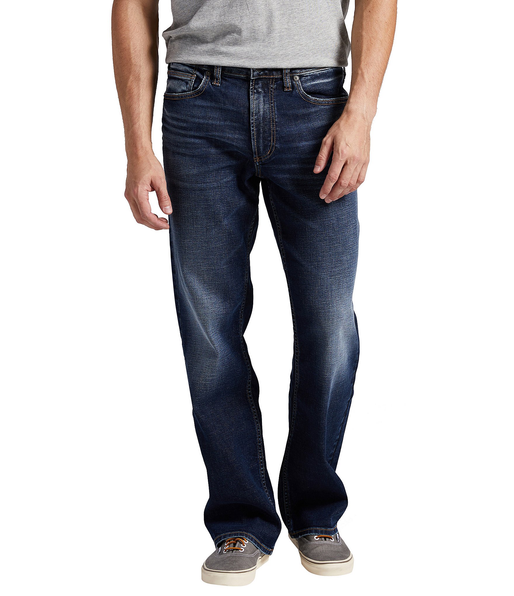 Silver Jeans Co. Zac Relaxed Fit Straight-Leg Max Flex Jeans | Dillard's