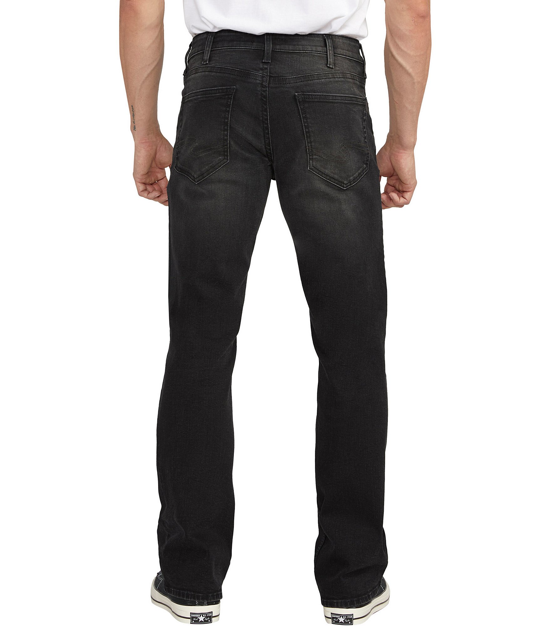 Silver Jeans Co. Zac Relaxed Fit Straight Leg Black Wash Jeans